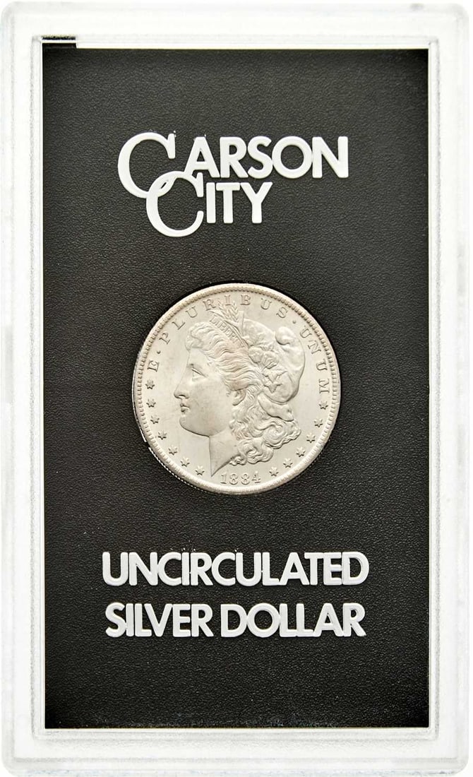 United States. 1884-CC Morgan Dollar, GSA Hard Pack. Mint State.: Includes certificate of authenticity. PCGS #: 518872 NGC Universal ID #: 254M