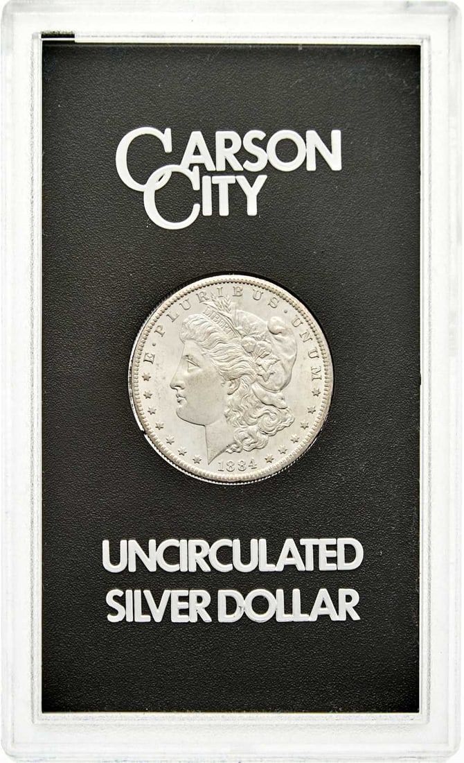 United States. 1884-CC Morgan Dollar, GSA Hard Pack. Mint State.: Includes certificate of authenticity. PCGS #: 518872 NGC Universal ID #: 254M