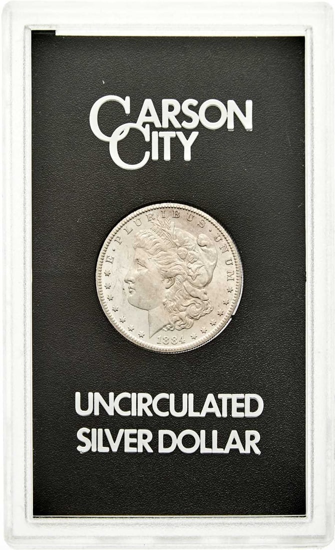 United States. 1884-CC Morgan Dollar, GSA Hard Pack. Mint State.: Includes certificate of authenticity. PCGS #: 518872 NGC Universal ID #: 254M