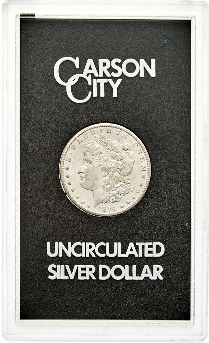 United States. 1884-CC Morgan Dollar, GSA Hard Pack. Mint State.: Includes certificate of authenticity. PCGS #: 518872 NGC Universal ID #: 254M