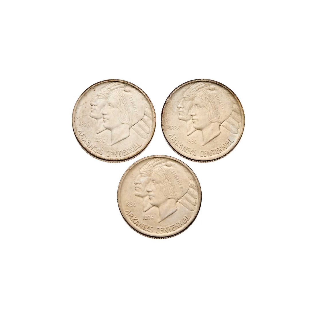 United States. Group of Arkansas Commemorative Half Dollars. Mint State. (1 of 2)