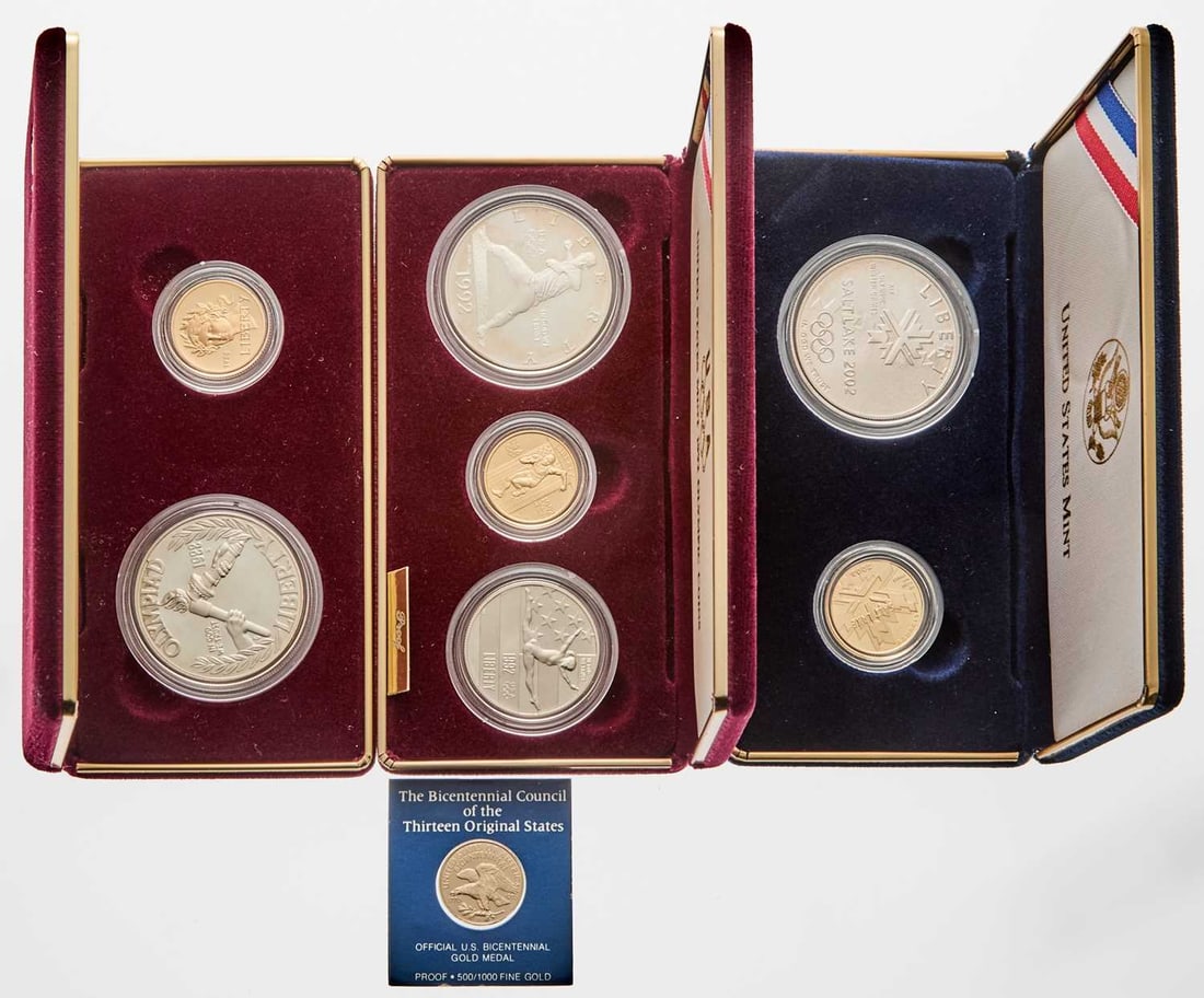 United States. Group of Modern Commemorative Proof Sets and Medal. Gold and Silver. Proof. (1 of 2)