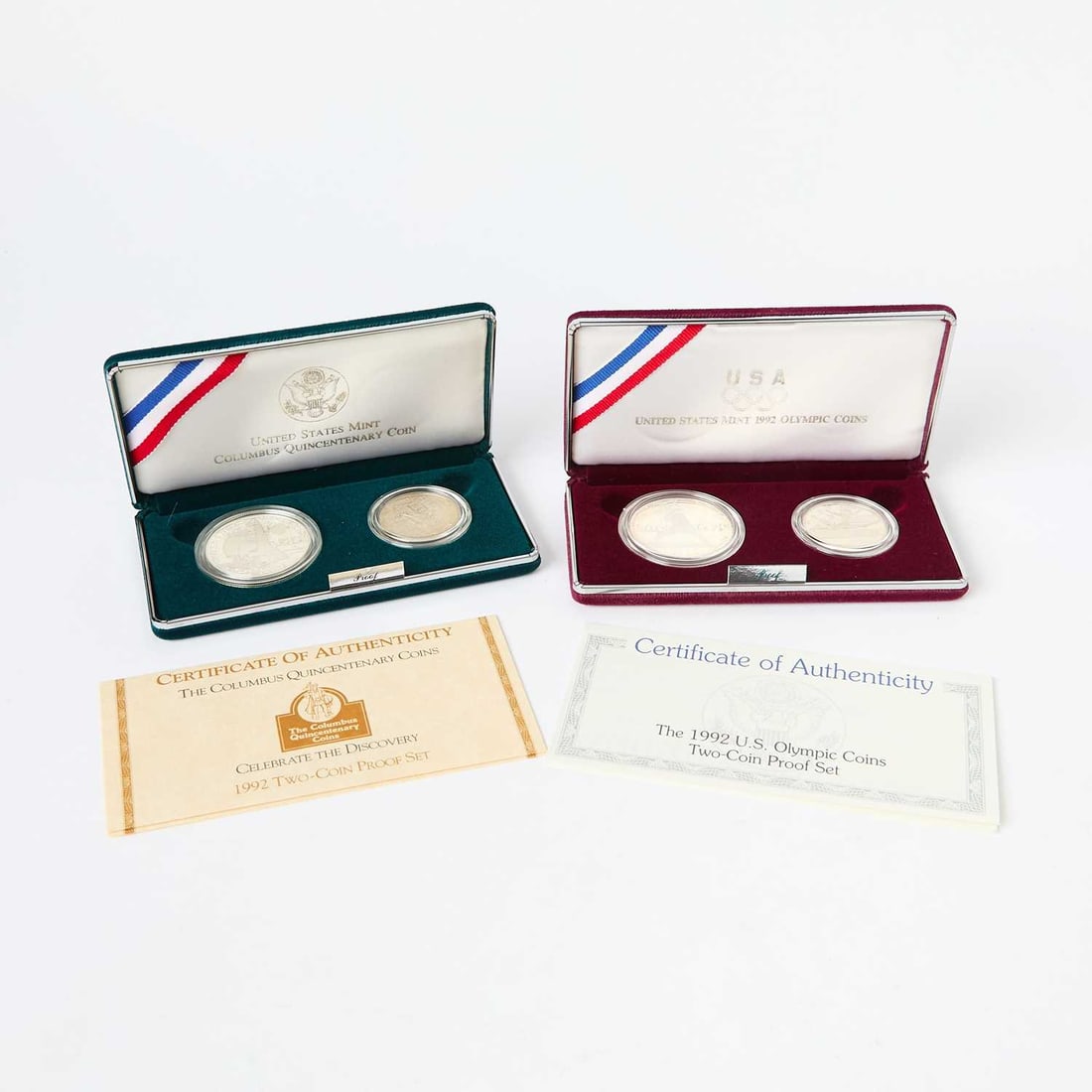 United States. Group of Two-Coin Commemorative Proof Sets. OGP. (1 of 6)