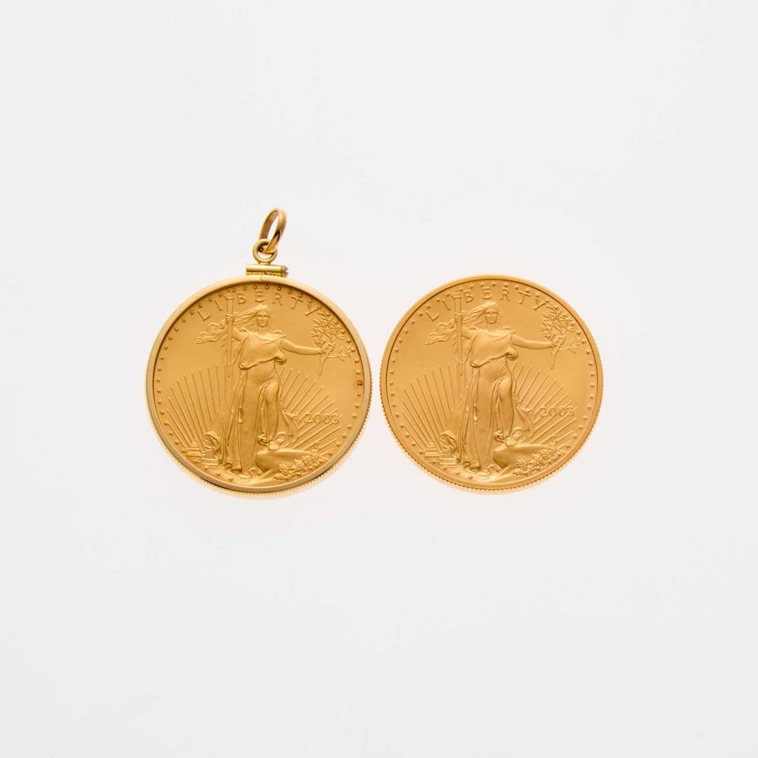 United States. Pair of 2003 One-Ounce American Gold Eagles. Mint State. (1 of 2)