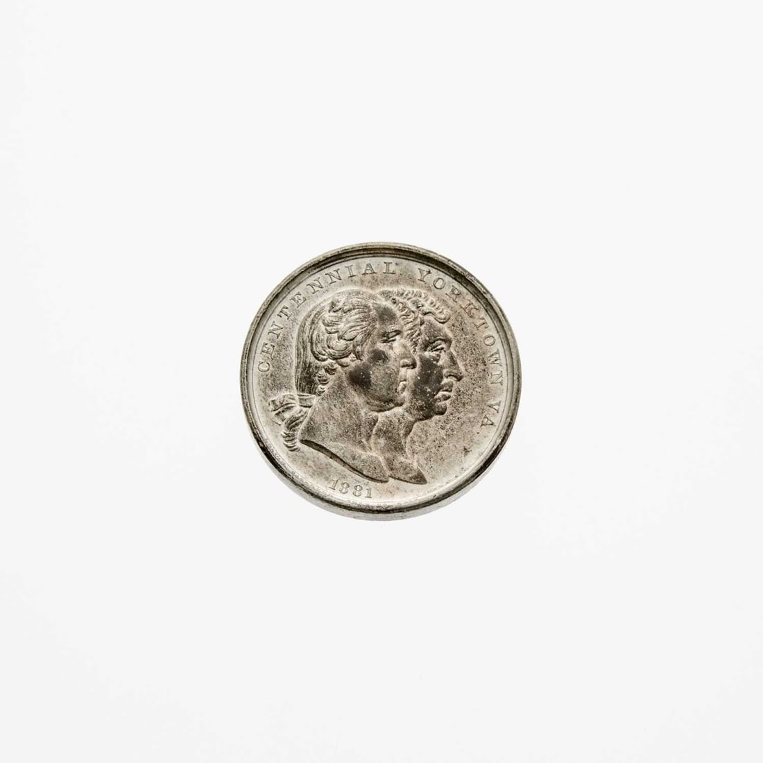 United States. 1881 Surrender at Yorktown Medal. White Metal. About Uncirculated. (1 of 2)