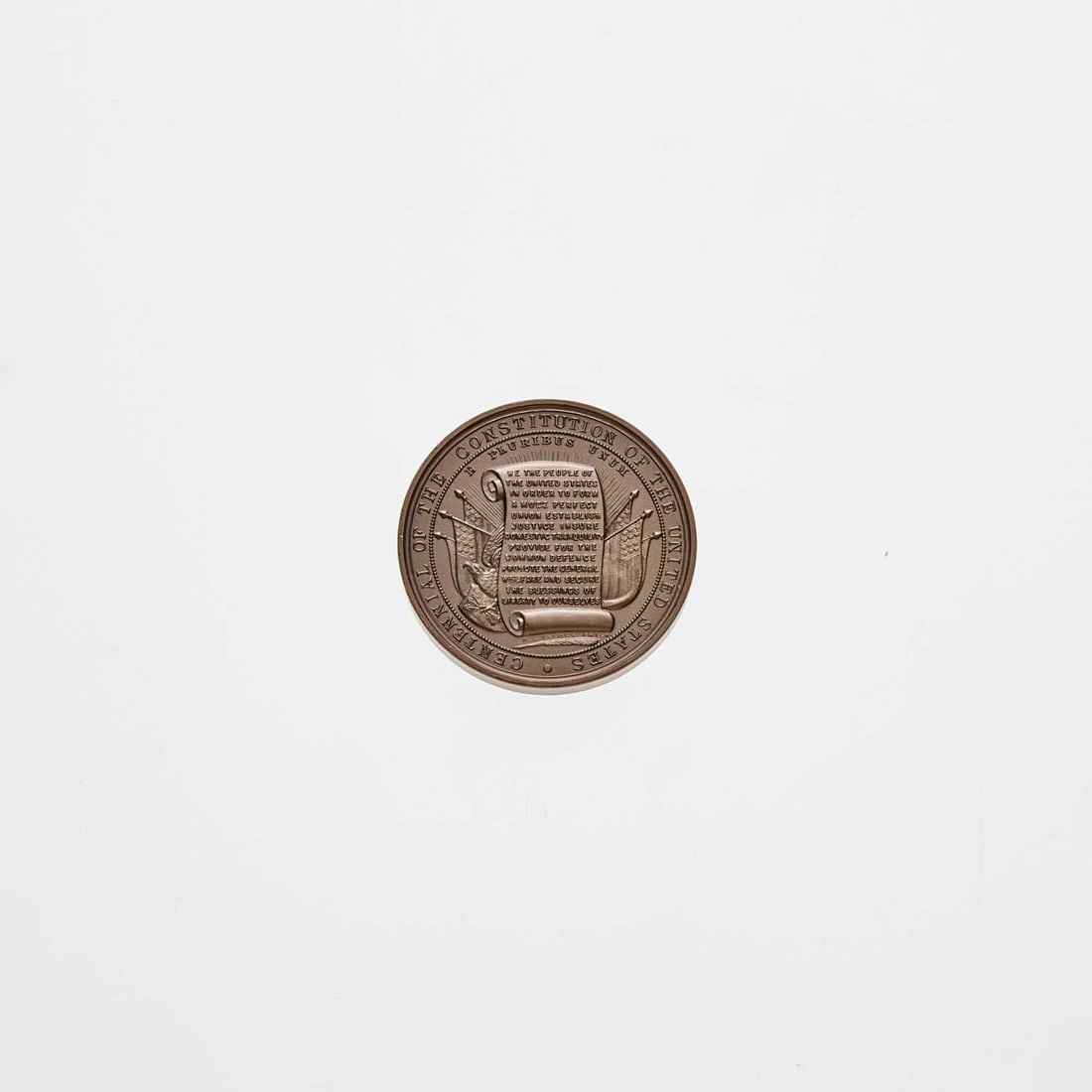 United States. 1887 Centennial of the Constitution Medal. Bronze. 51mm. Mint State Details, (1 of 2)