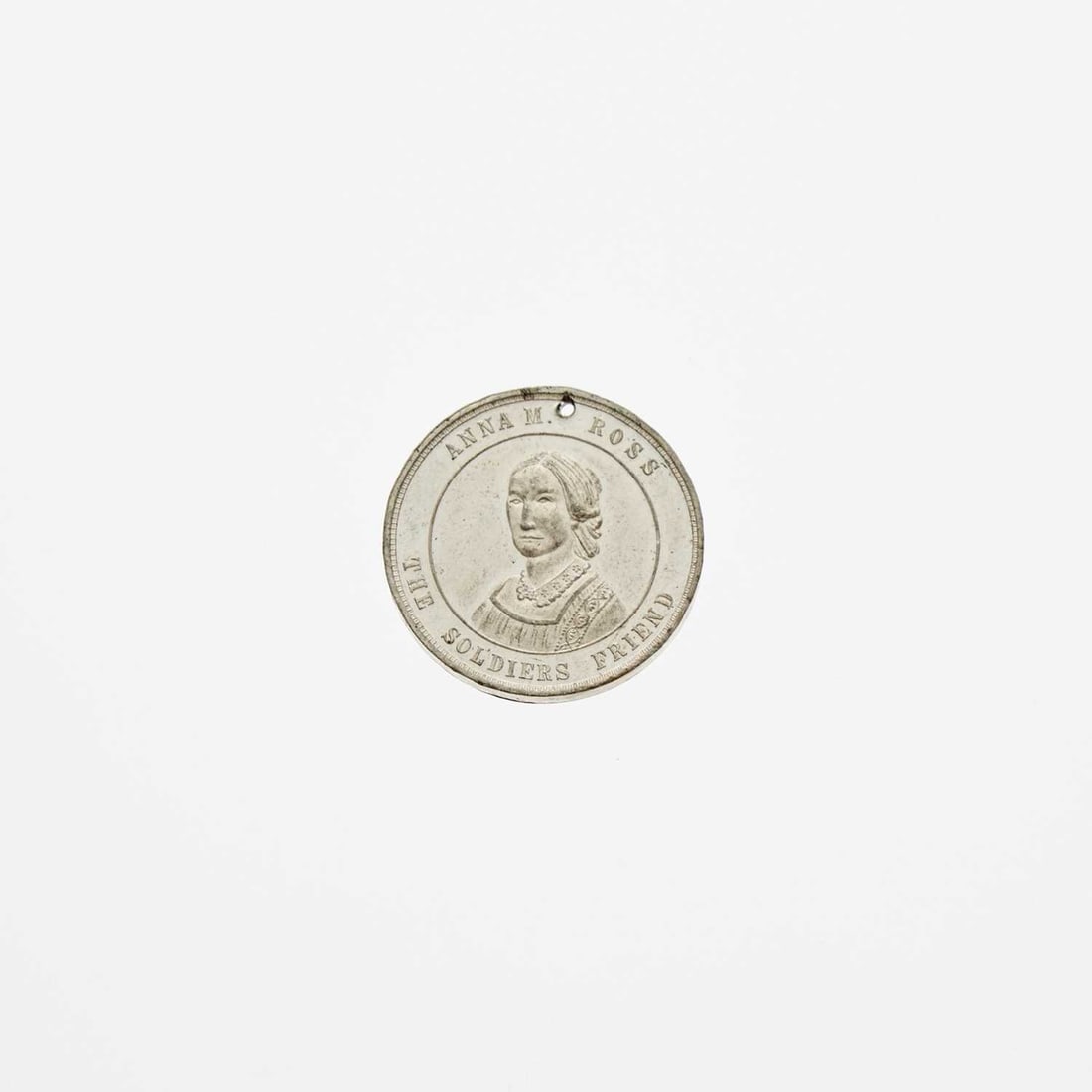 United States. Grand Army of the Republic Anna H. Ross Medal. White Metal. Undated. 38mm. Prooflike.: OBV: Profile of Anna H. Ross, quarter facing. Surrounded by legend reading "ANNA H. ROSS THE SOLDIERS FRIEND" REV: Grand Army of the Republic seal. The words "FRATERNITY CHARITY LOYALTY" appear betwee