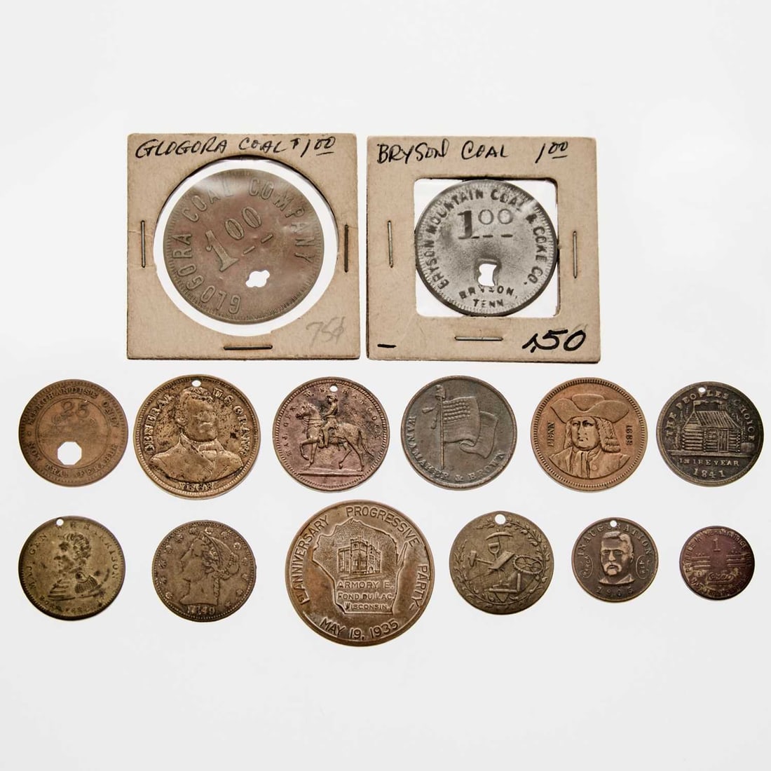 United States. Group of 19th and 20th Century Tokens & Medals. Grades Vary. (1 of 2)