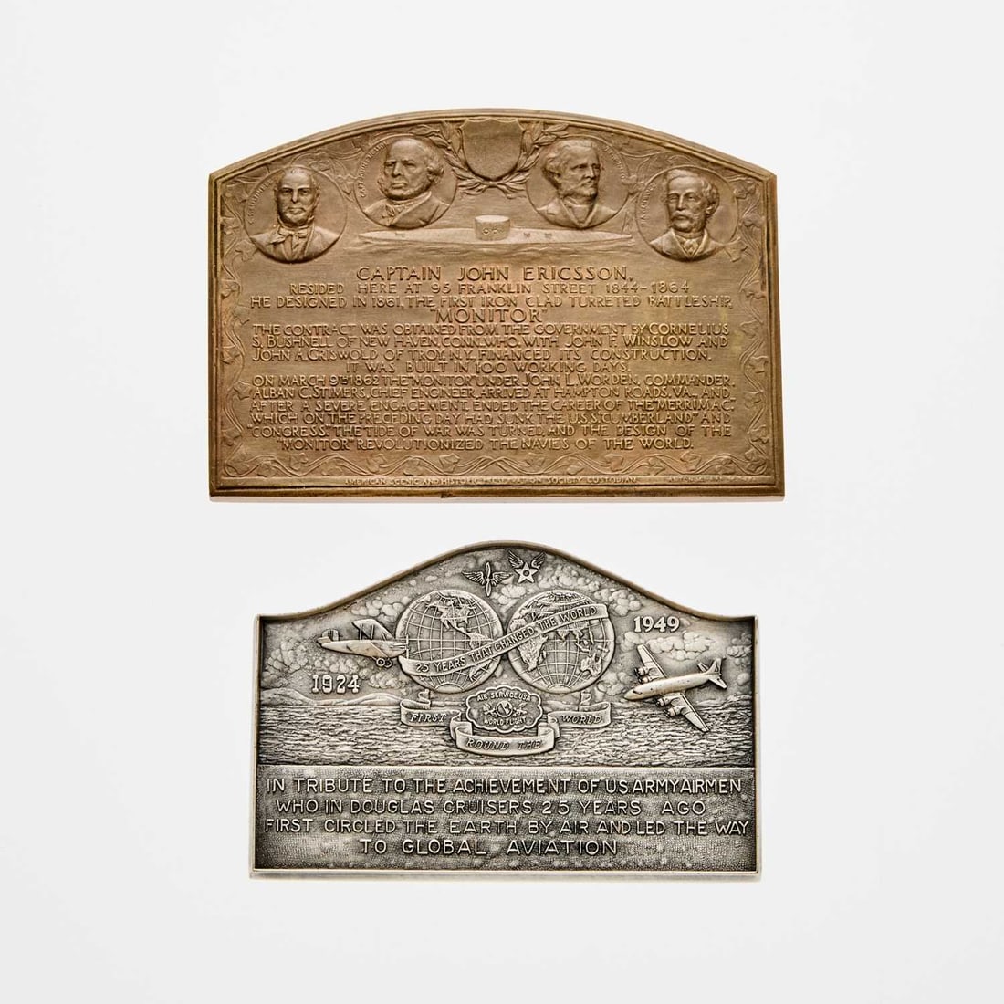 United States. 1924 and 1949 Commemorative Plaquettes. (1 of 2)