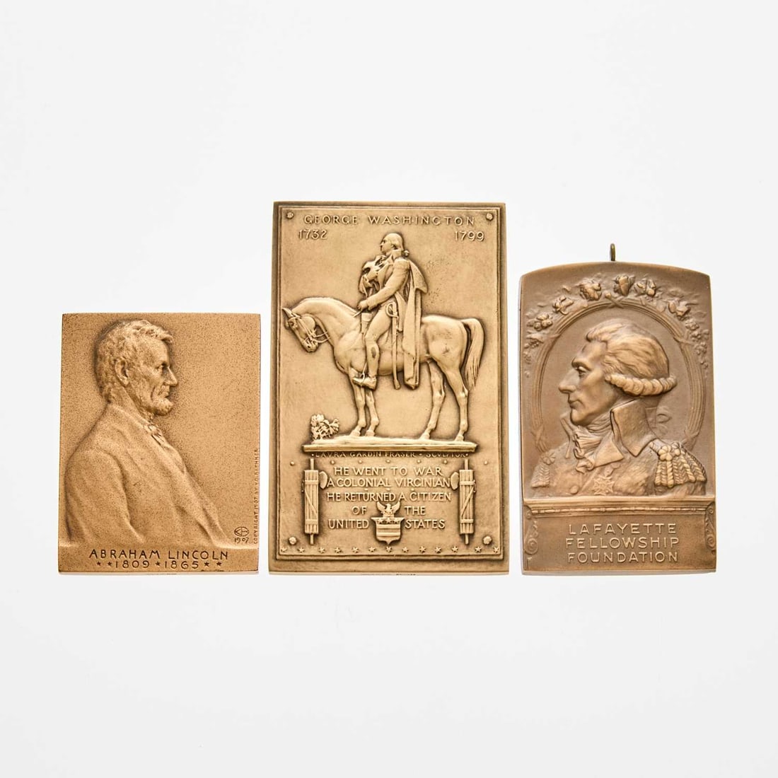 United States. Group of Bronze Plaquettes. Mint State. (1 of 4)