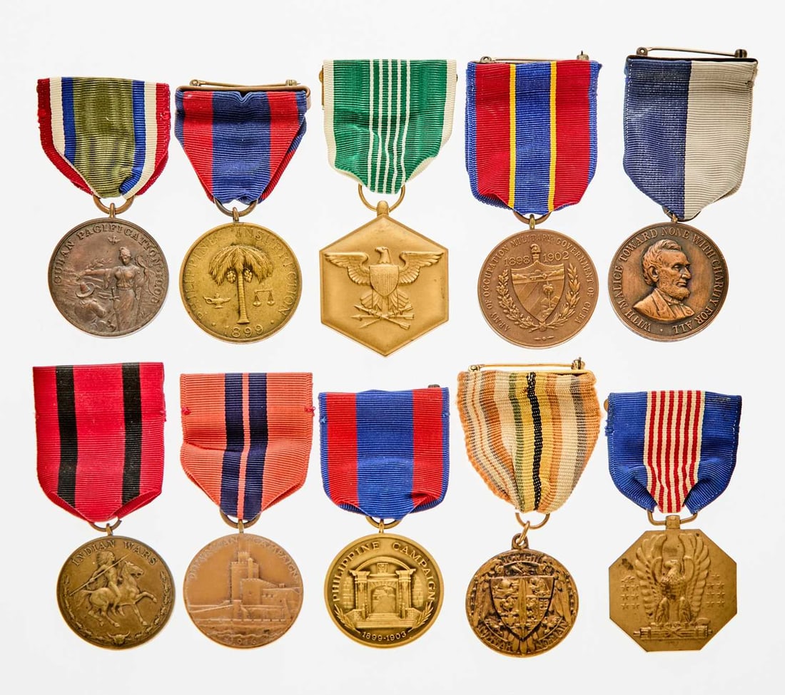 United States. Group of Military Service Medals and Reproductions. Grades Vary. (1 of 2)