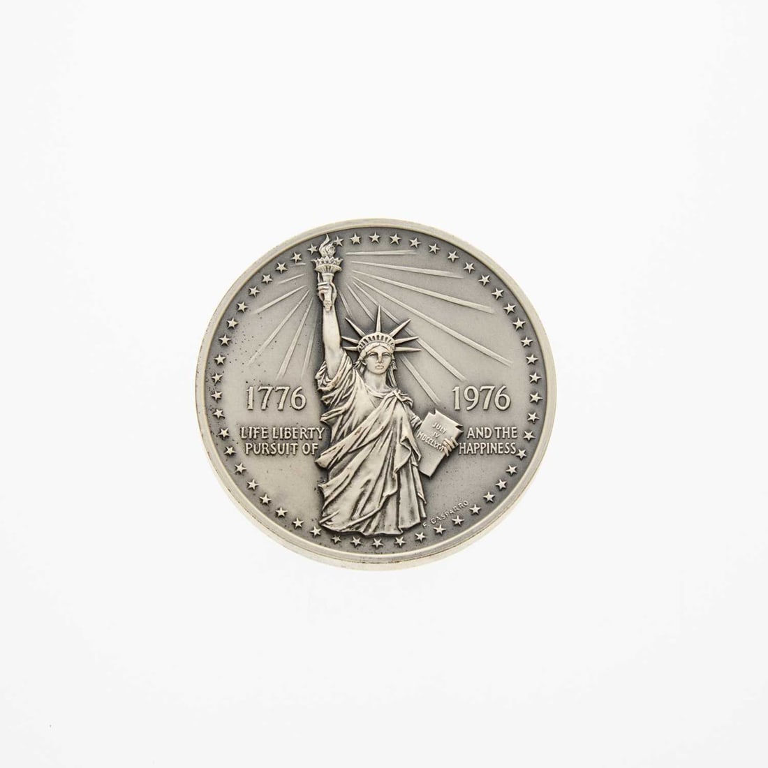 United States. Bicentennial Medal. Silver. 76mm. Mint State. (1 of 2)