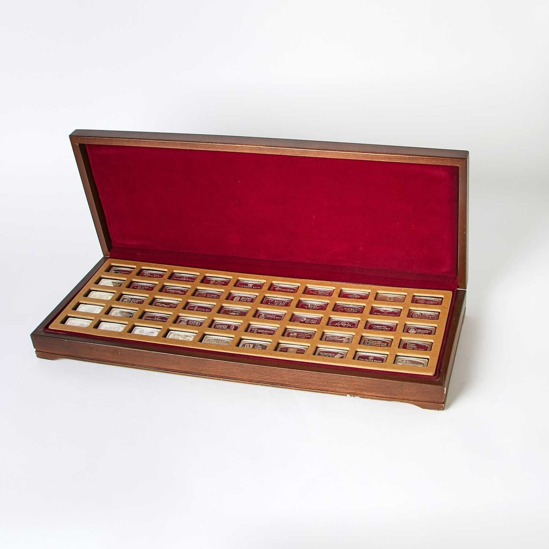 Franklin Mint. Complete 1970 Bank-Marked Sterling Silver Ingot Collection. As Made. (1 of 3)