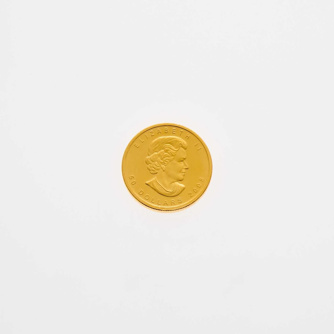 Canada. 2008 One-Ounce Gold Maple Leaf. Mint State.: 1 oz. fine gold