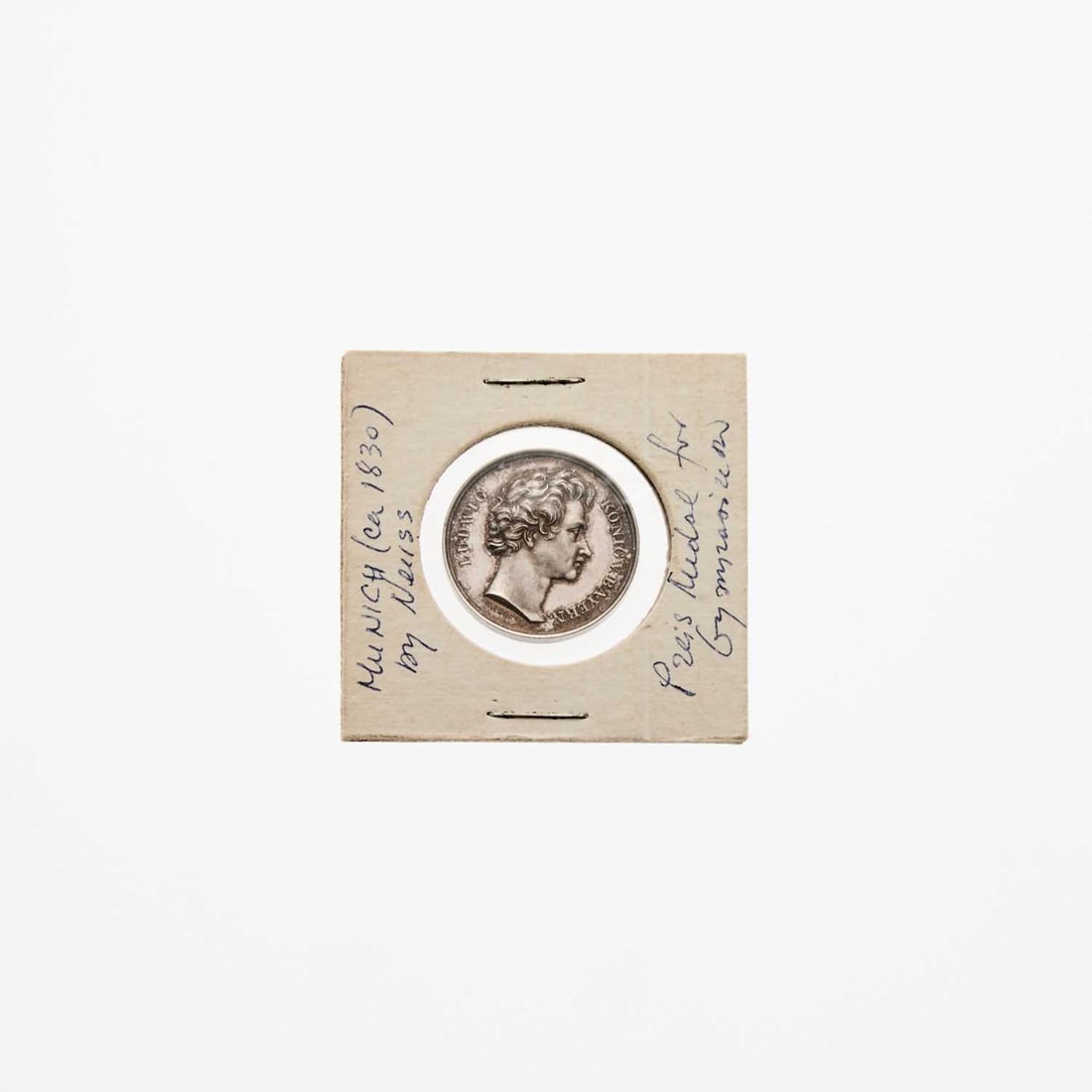 Germany, Munich. c. 1830 King Ludwig I Silver Medal. Mint State. (1 of 2)