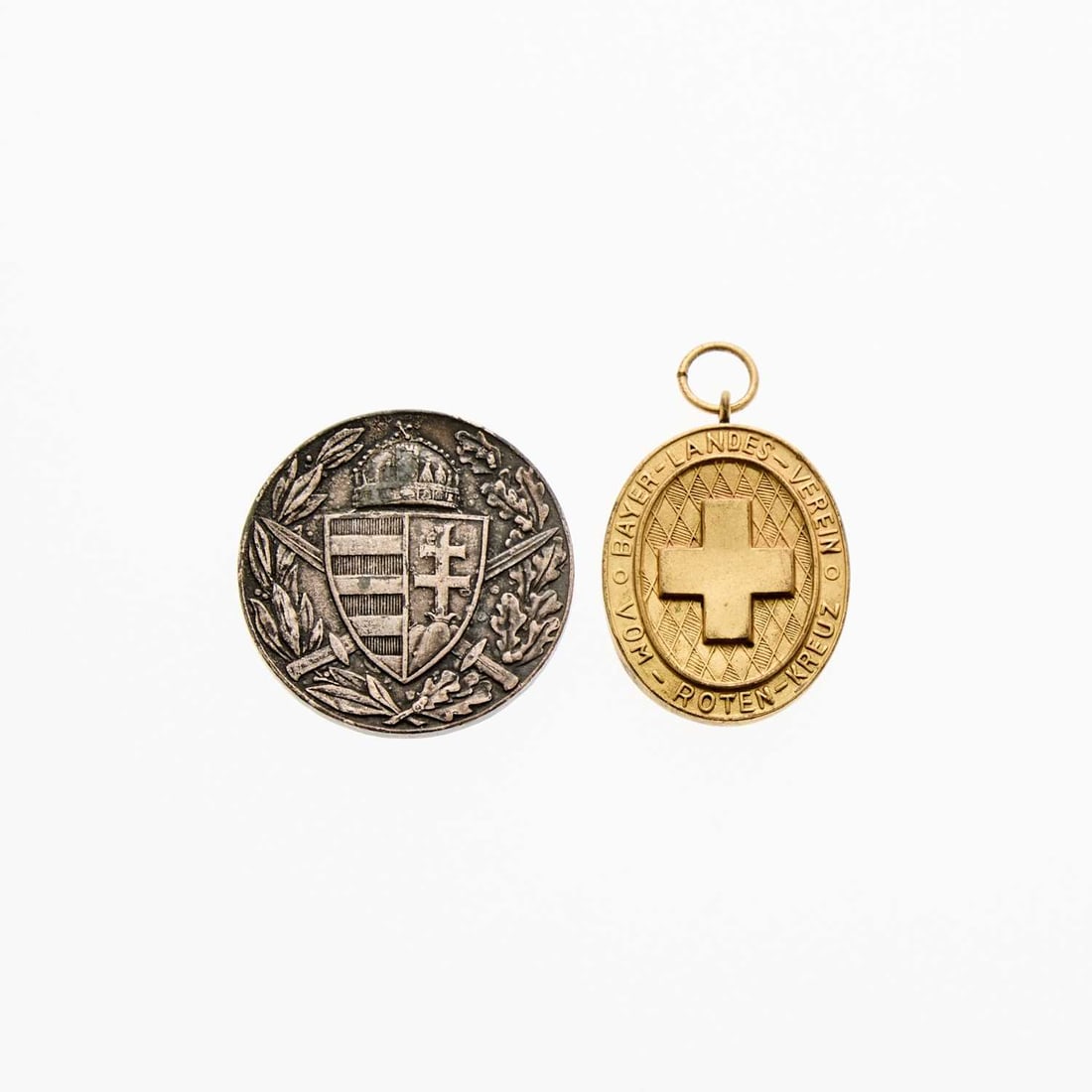 Germany and Hungary. Group of World War I Medals.: Germany, Bavarian Red Cross Medal Hungary - Germany Participants in World War I Medal.