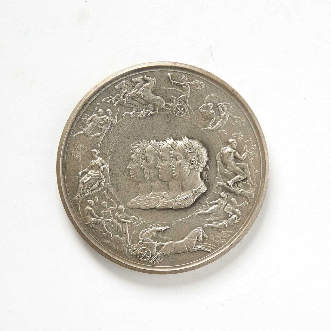 Great Britain. 1972 Pistrucci Waterloo Medal. Silver. 64mm. Mint State. (1 of 3)