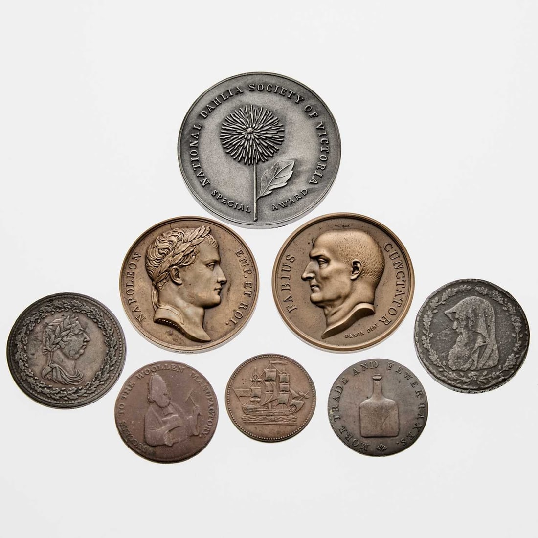 Various Countries. Group of Mixed Exonumia. Grades Vary. (1 of 2)