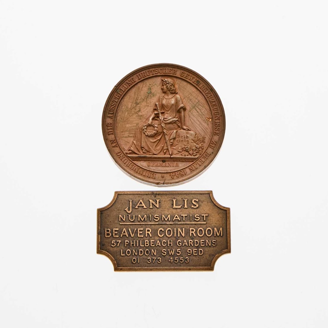 Multiple Countries. 19th Century Prussian Medal and 20th Century British Numismatist's Plaquette. (1 of 2)