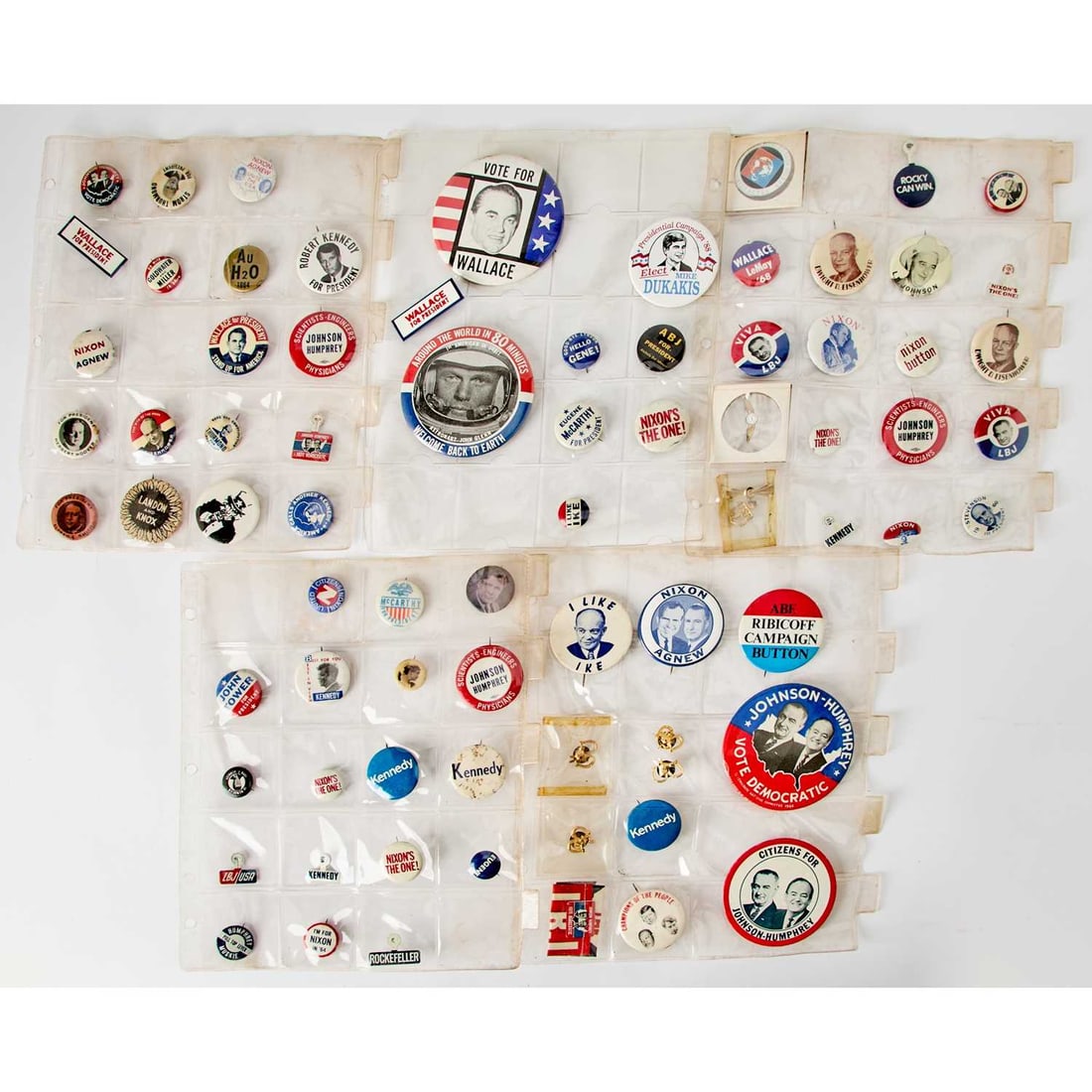 United States. Group of 20th Century Political Buttons and Memorabilia. (1 of 2)
