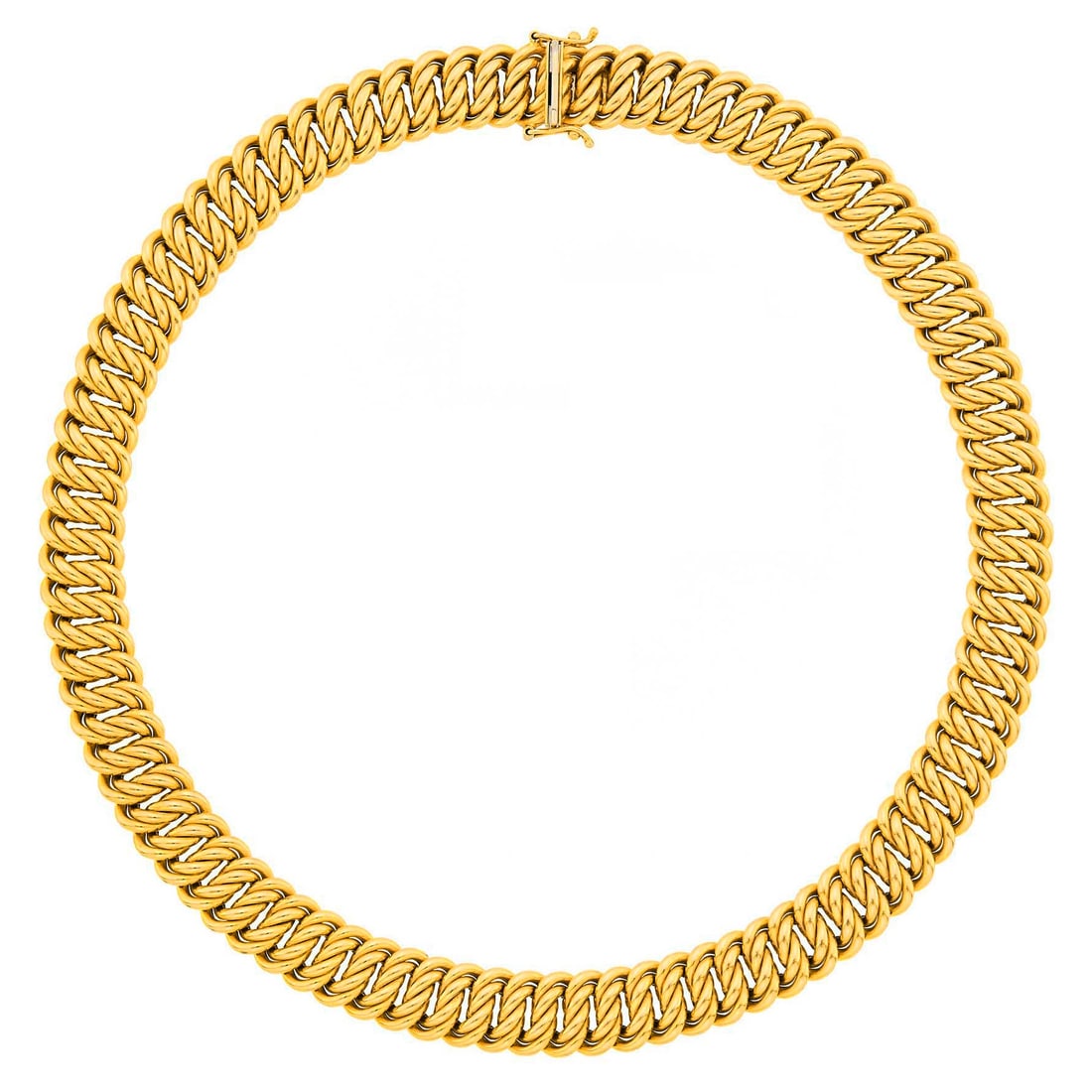 Twisted Gold Link Necklace (1 of 1)