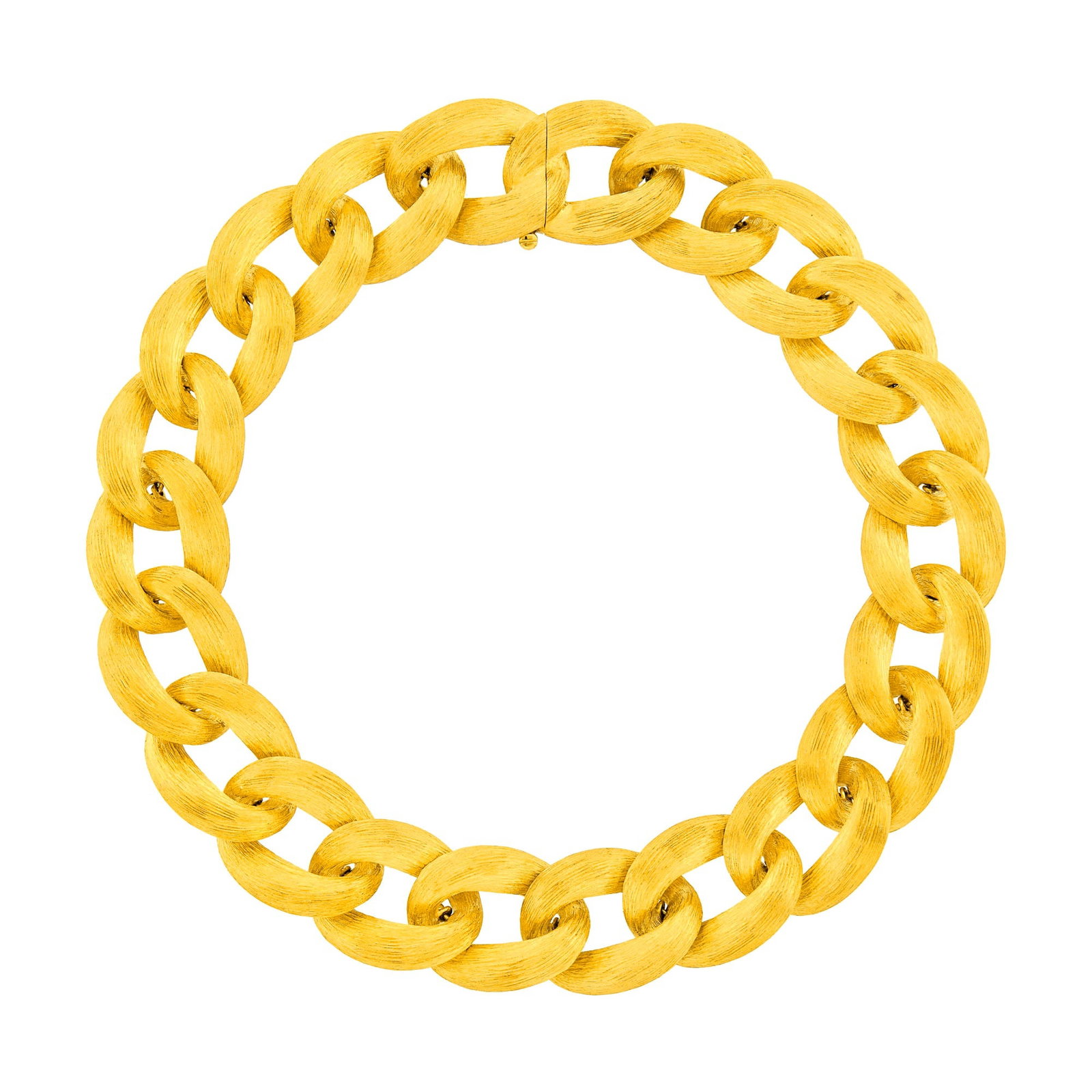Gold Curb Link Necklace (1 of 1)