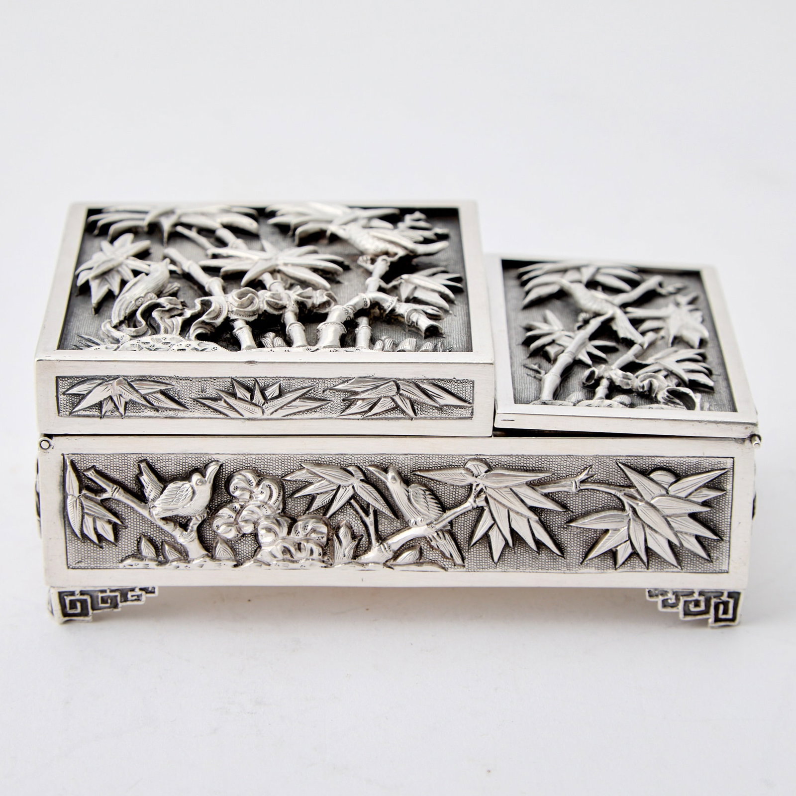 Chinese Export Silver Smoking Set - 2