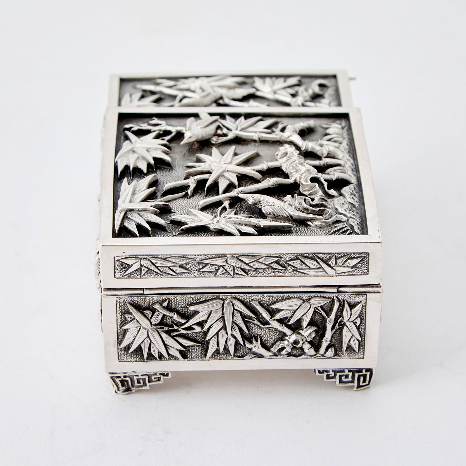 Chinese Export Silver Smoking Set - 3
