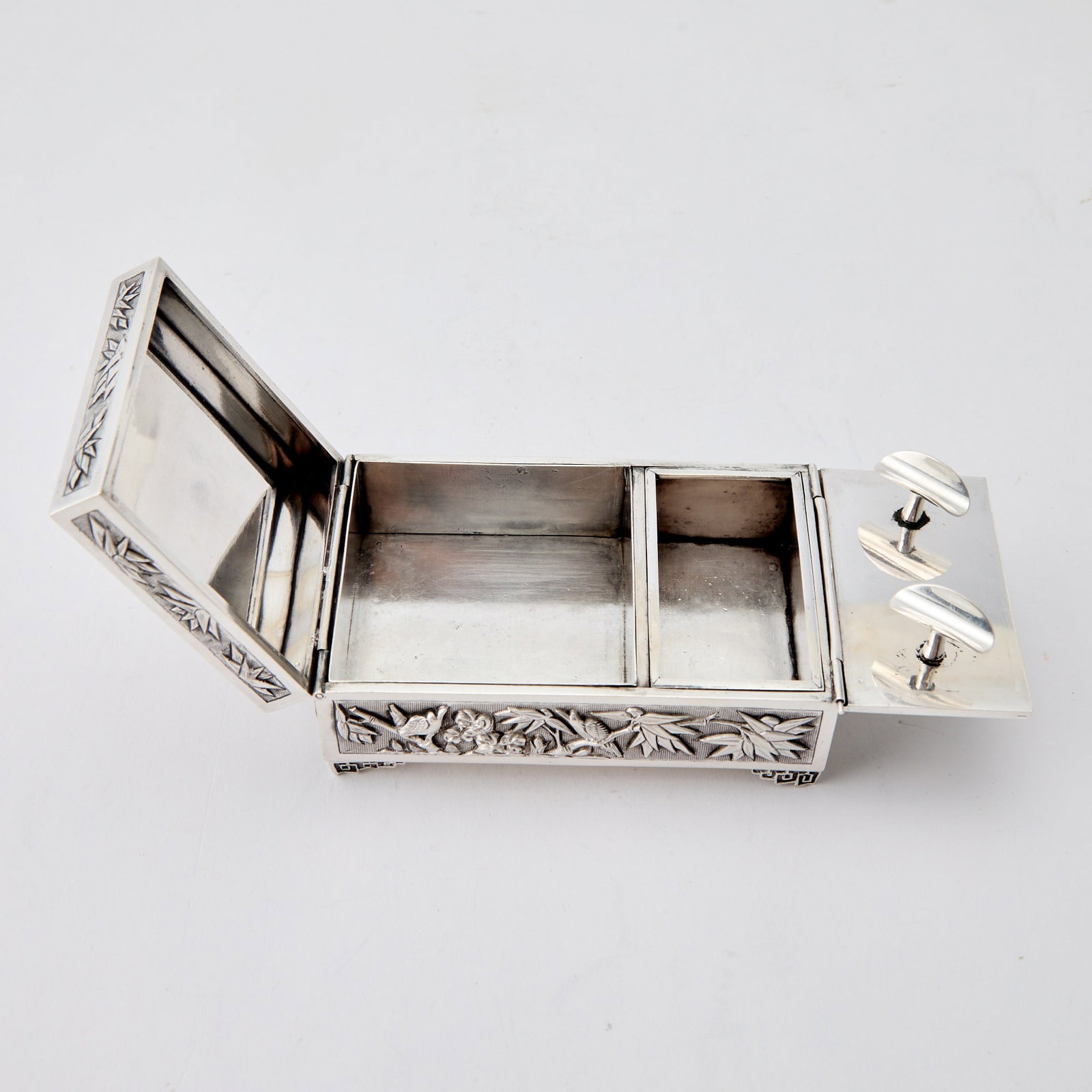 Chinese Export Silver Smoking Set - 5