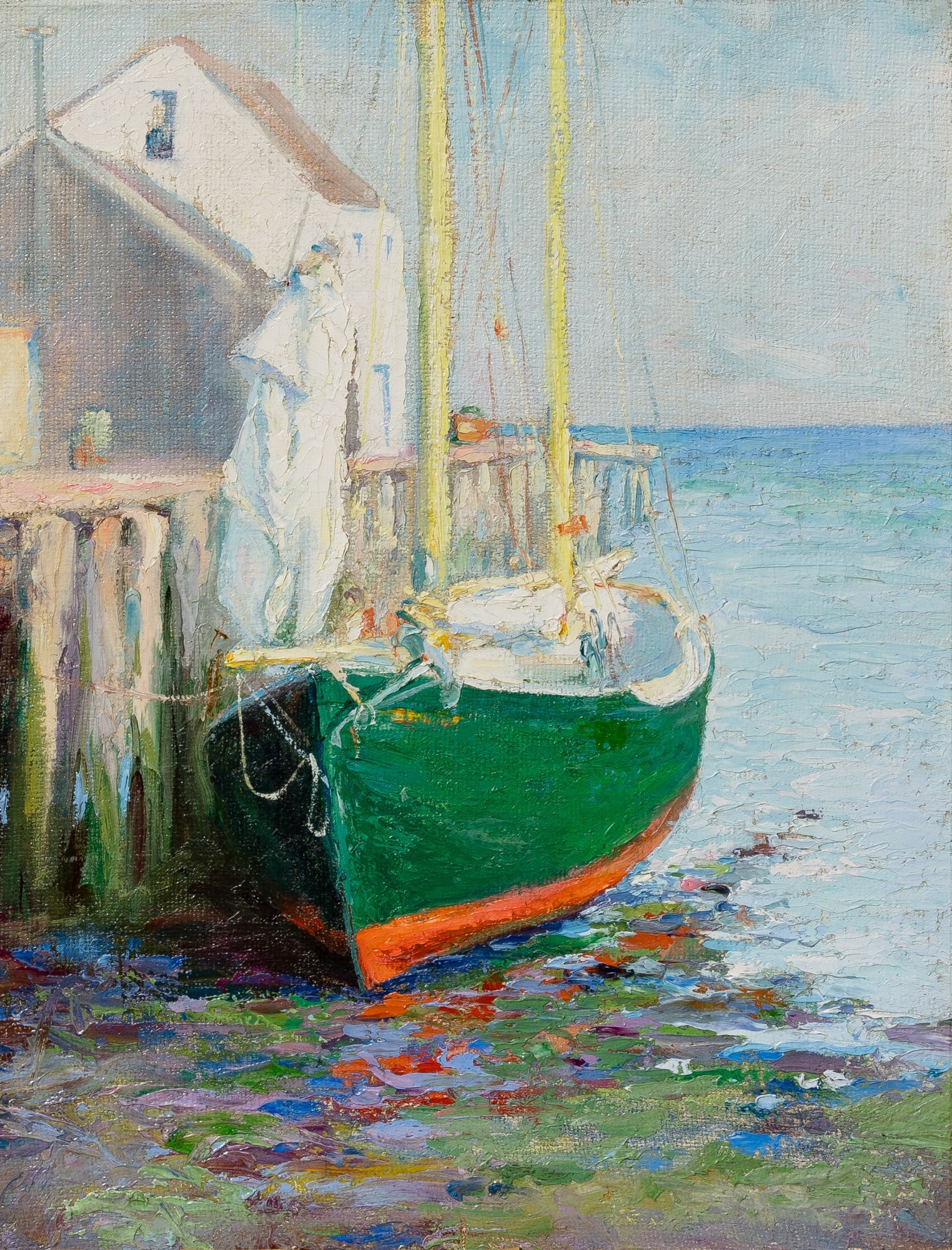 Louise Eleanor Zaring: American, 1872-1970 Provincetown Harbor, circa 1918-1920 Oil on canvas 18 1/2 x 14 1/4 inches Proveance: Clarke Gal