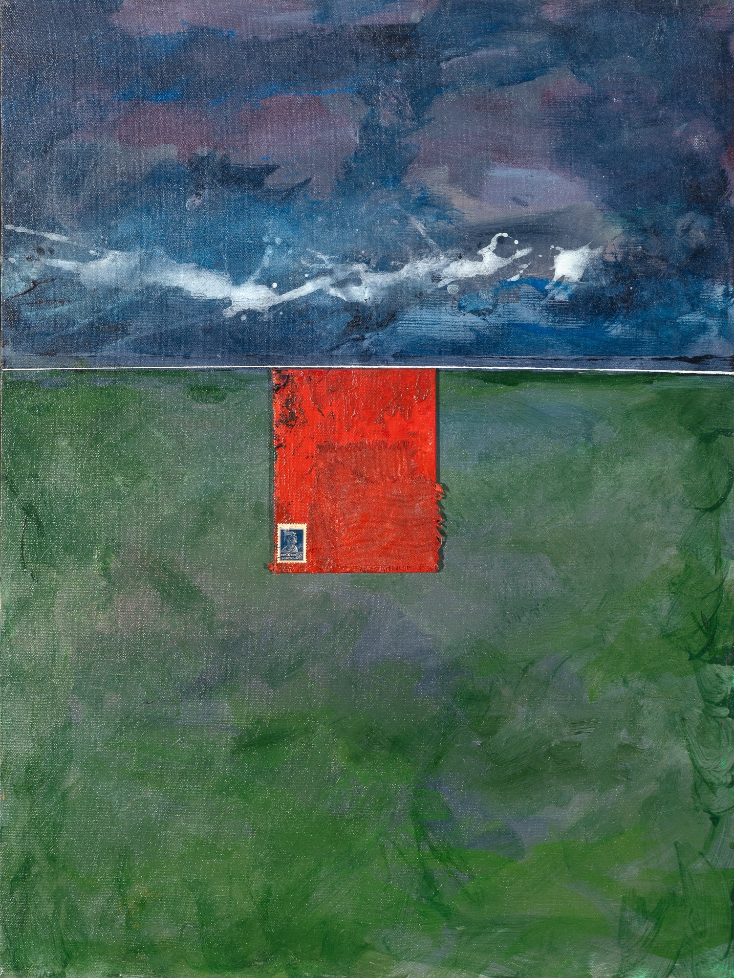 J. Bowyer Bell: American, 1931-2003 Ebb Tide, 1998 Signed, titled, and dated on the verso Acrylic and mixed media on canvas 24 x 18 inches (61 x 45.7 cm) Provenance: The artist Thence by descent to the estate