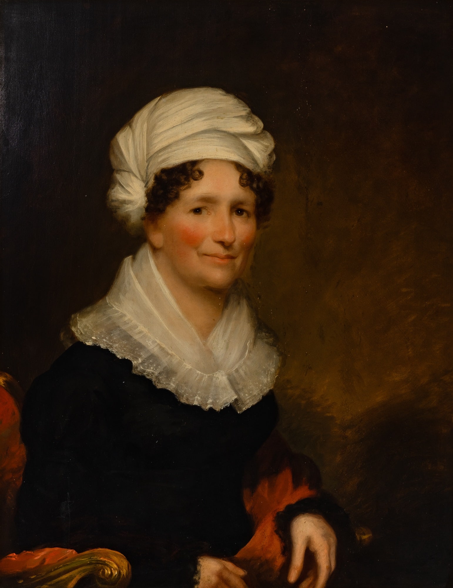 Anglo/American School: 19th/20th Century Portrait of a Lady Oil on panel 32 5/8 x 25 1/4 inches (82.9 x 61.6 cm) (Framed 38 1/2 x 31 x 2 1/4 inches)