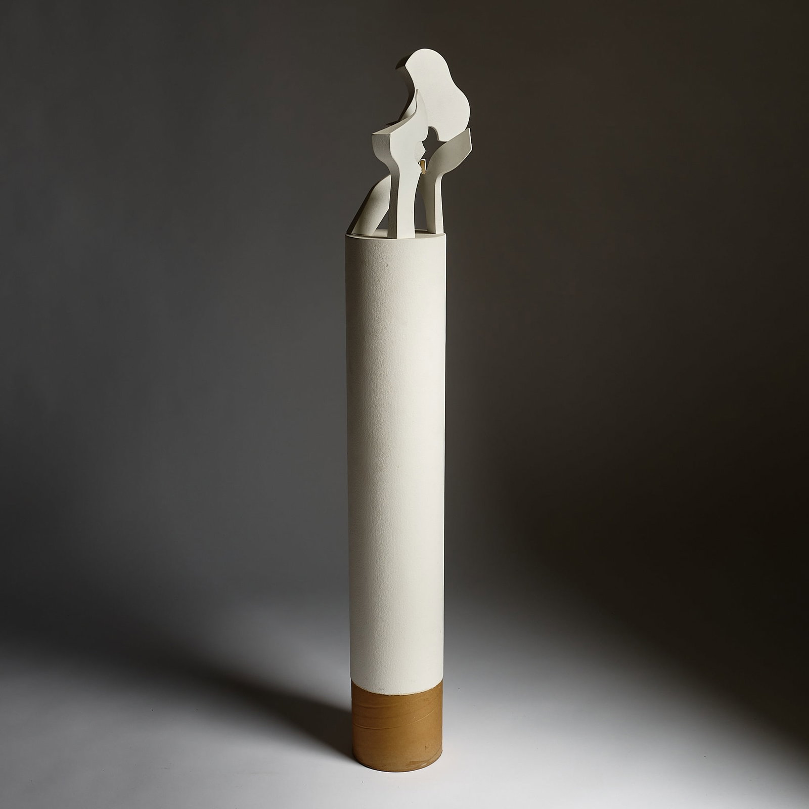 Joe Caroff: American, 1921-2025 Untitled (Cigarette) Paper construction and cardboard cylindrical tube Height 47 inches (119.4 cm)