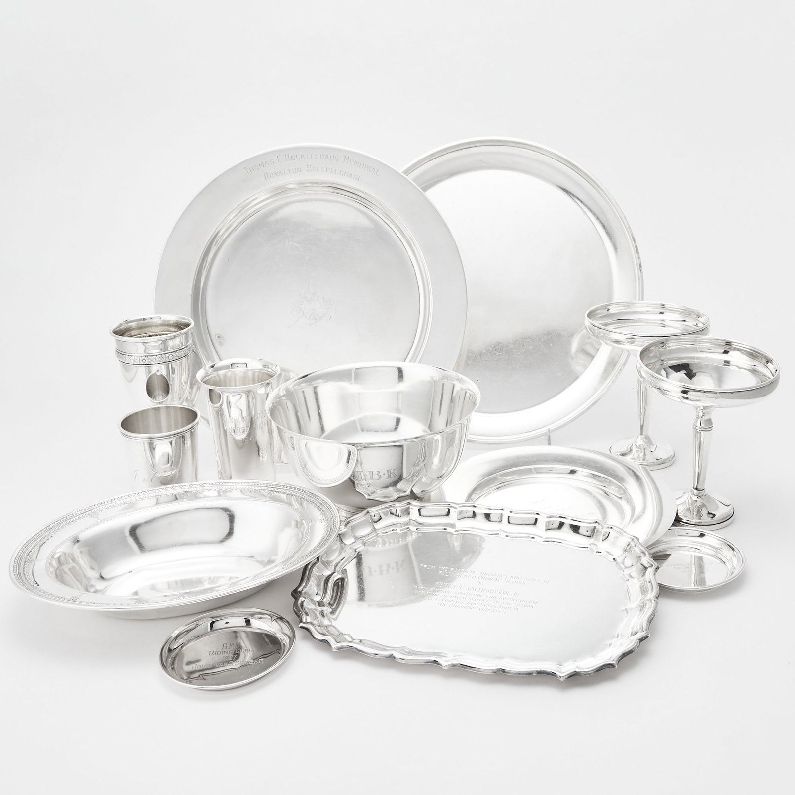 Group of Sterling Silver Trophies and Table Articles (1 of 4)