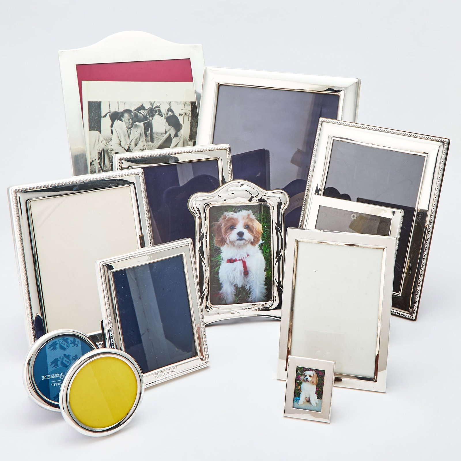 Group of Eleven American, English and Peruvian Silver Photograph Frames (1 of 2)