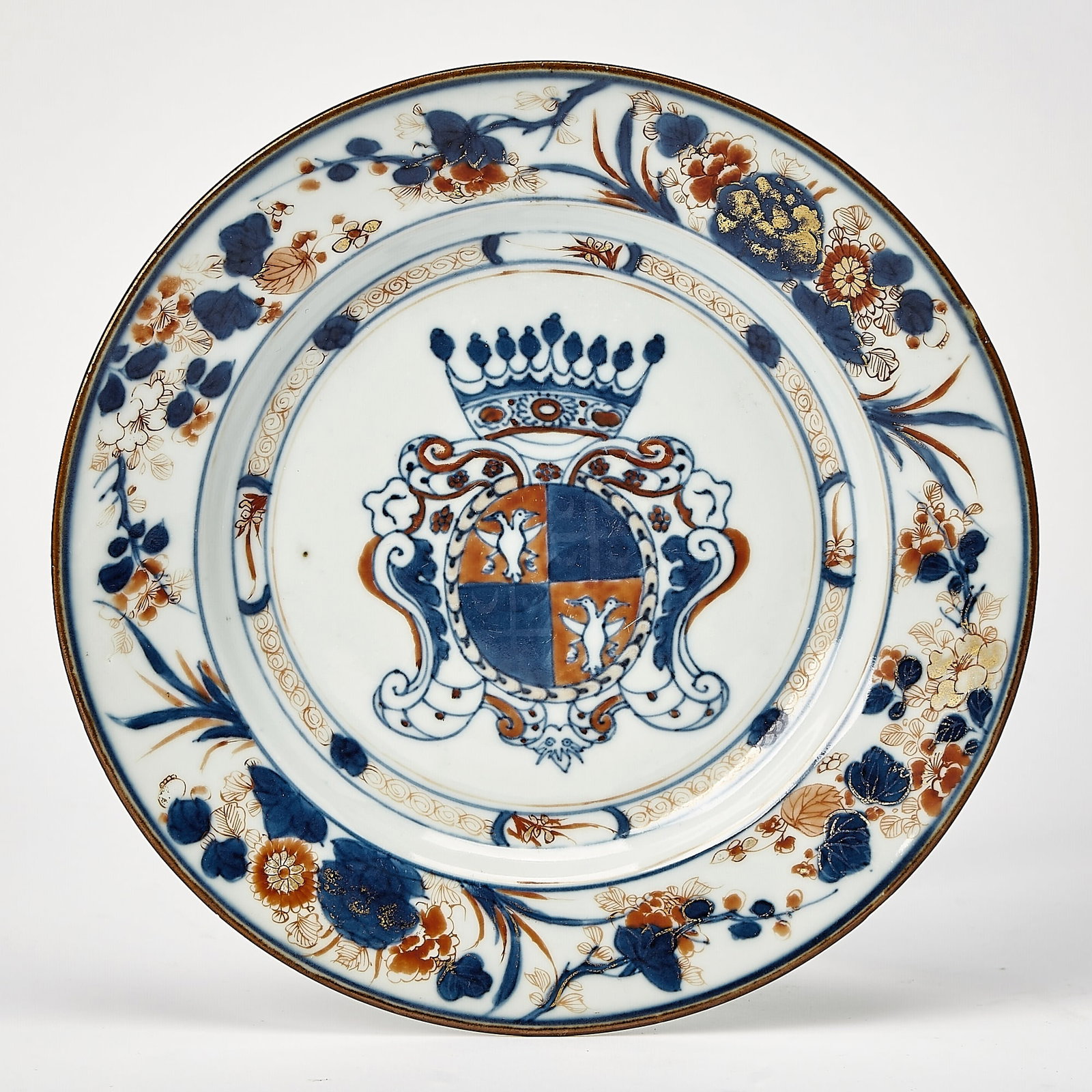 Chinese Export Porcelain French Armorial Plate (1 of 3)