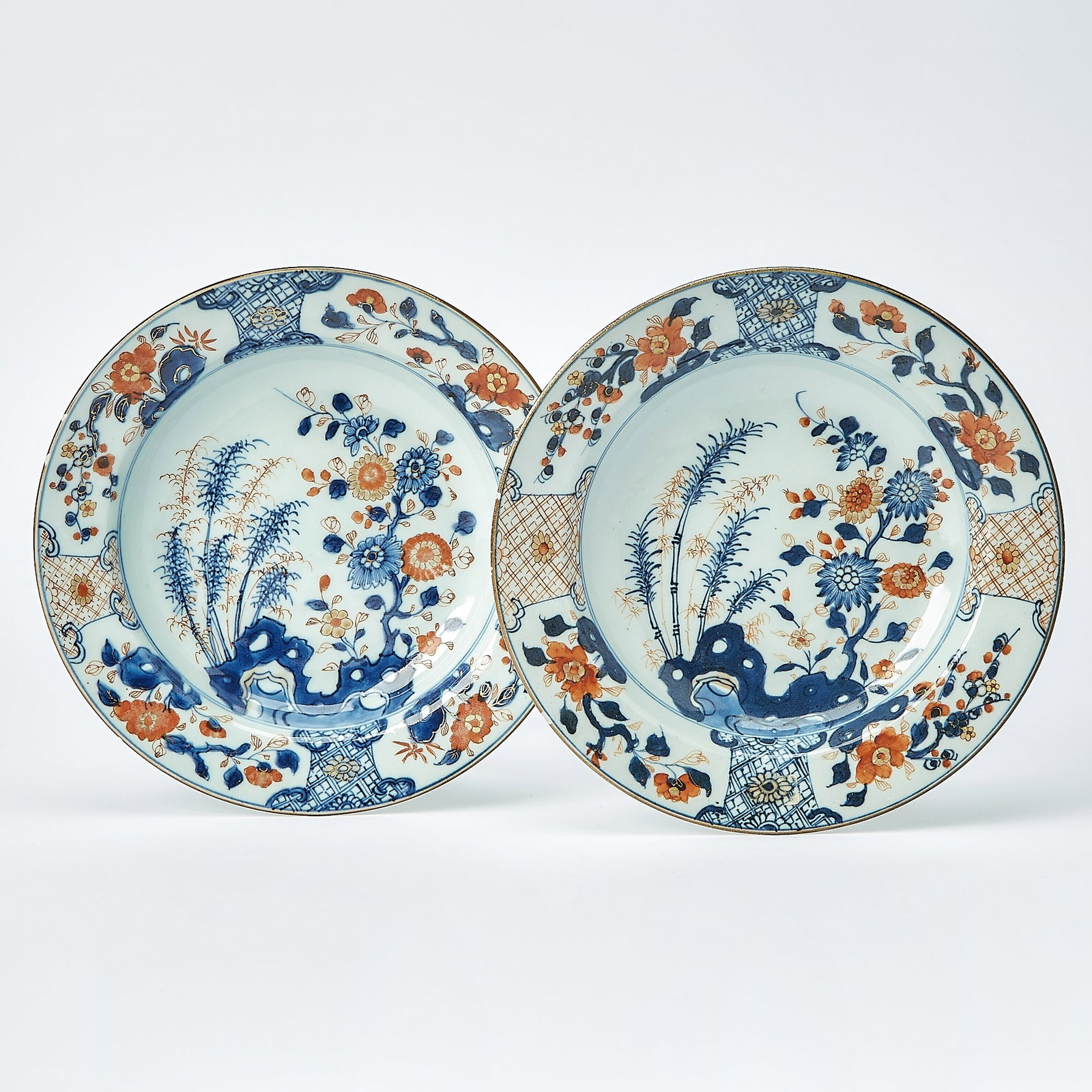 Pair of Chinese Export Porcelain Imari Plates (1 of 3)