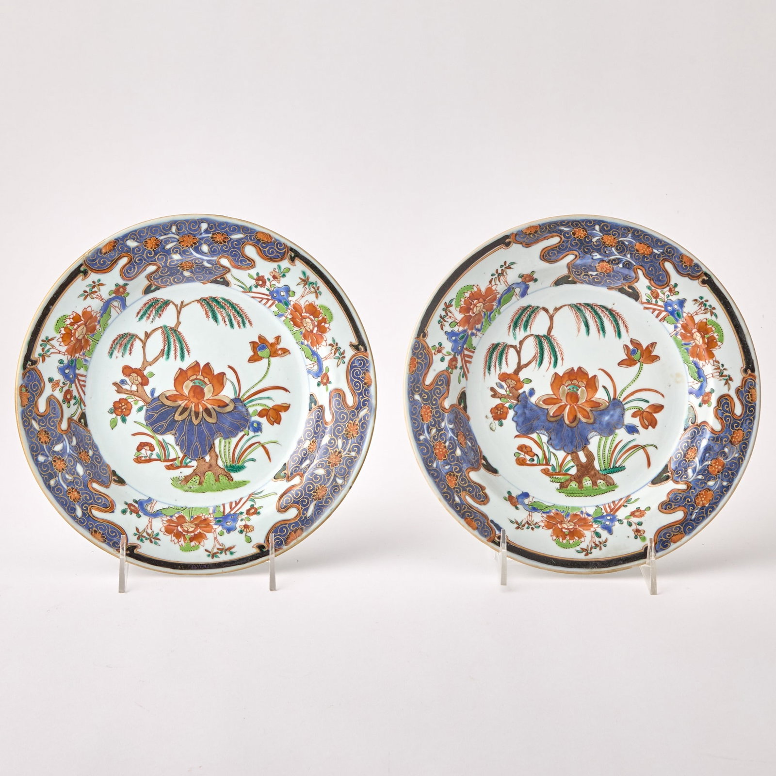 Two Chinese Export Porcelain Imari Soup Plates (1 of 2)