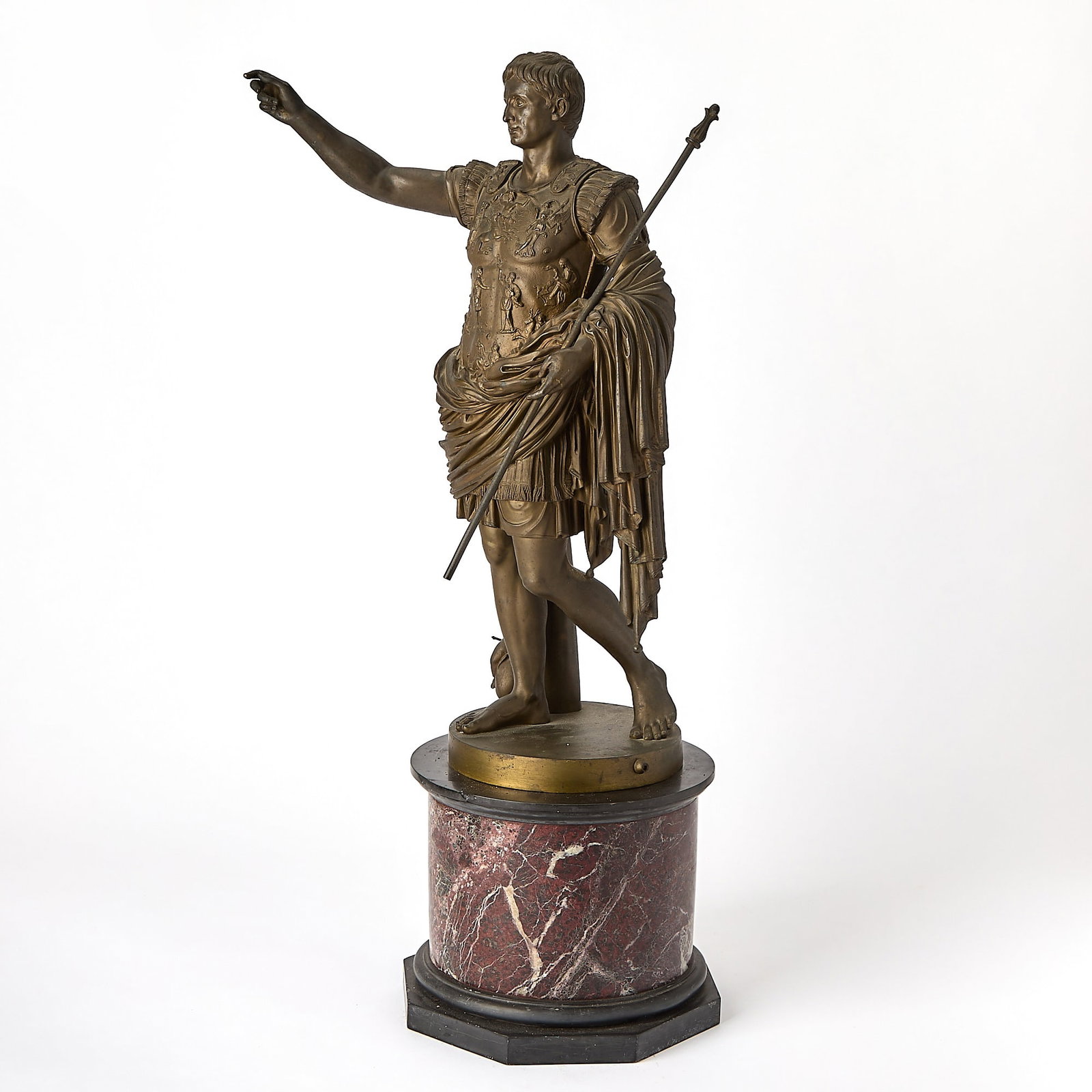 Grand Tour After the Antique Patinated Bronze “Augustus of Prima Porta” (1 of 6)