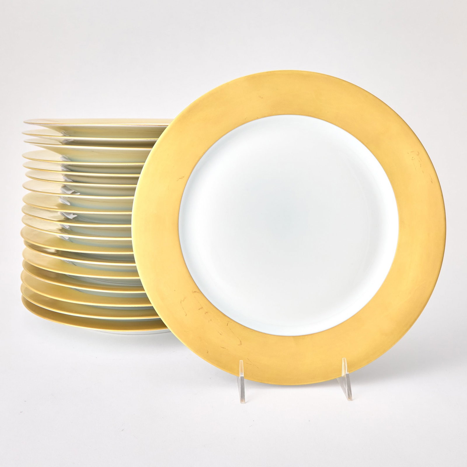 Set of Eighteen Puiforcat Porcelain Service Plates (1 of 2)