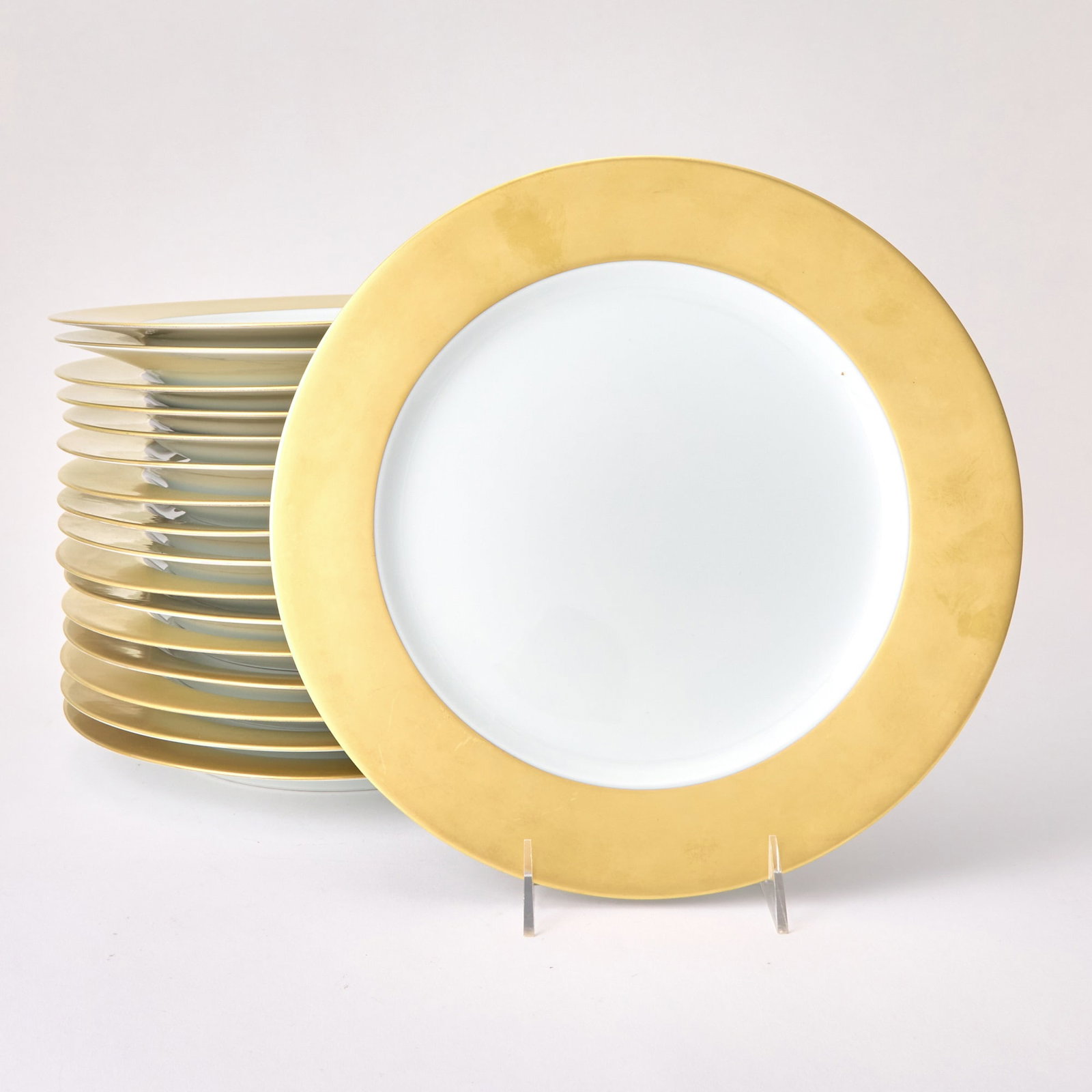 Set of Seventeen Puiforcat Porcelain Service Plates (1 of 2)