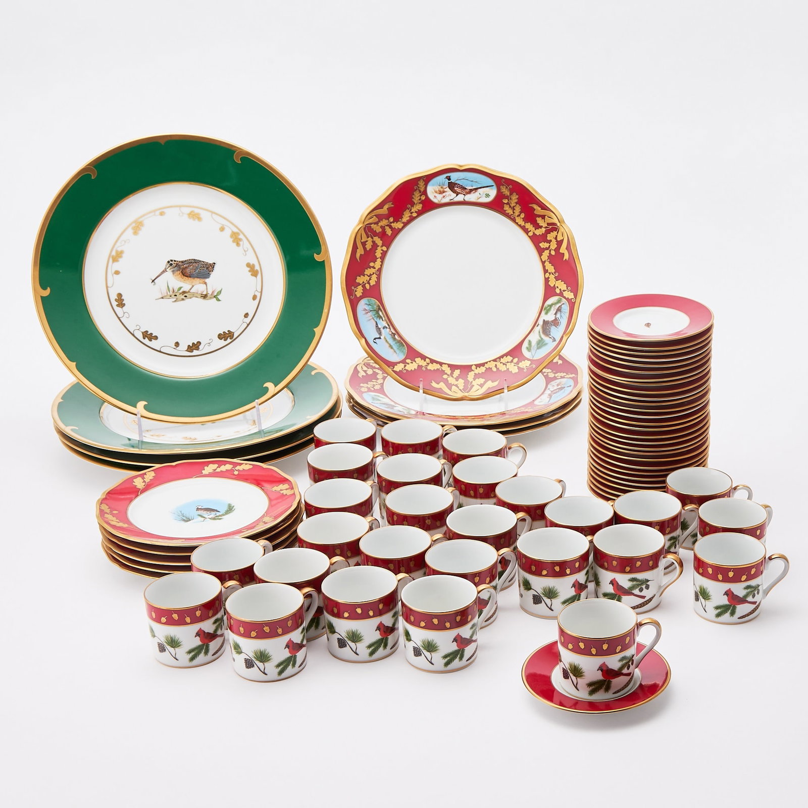 Lynn Chase Porcelain "Winter Game Birds" Pattern Partial Dinner Service (1 of 3)