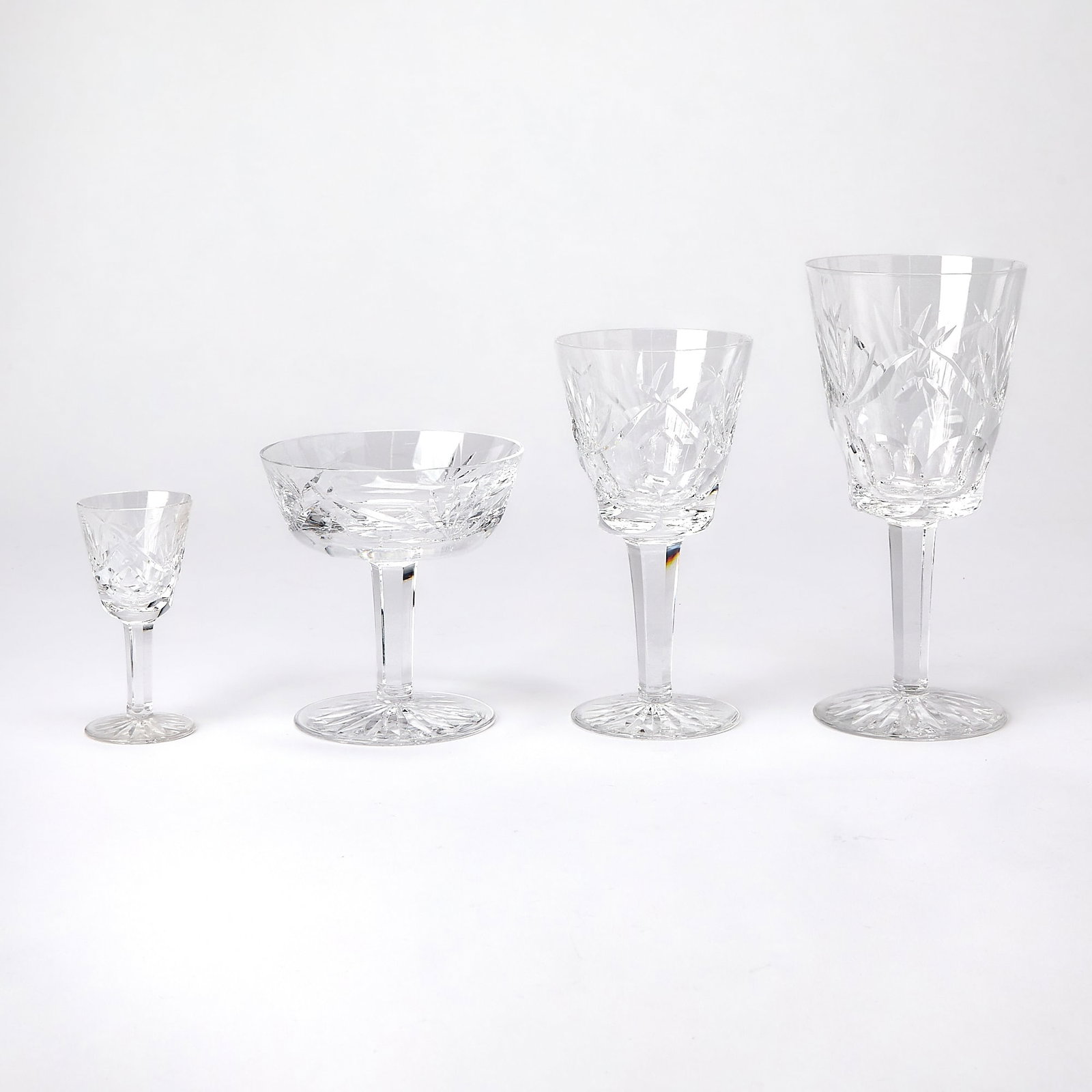 Waterford Blown and Cut Glass "Ashling" Pattern Partial Stemware Service (1 of 5)