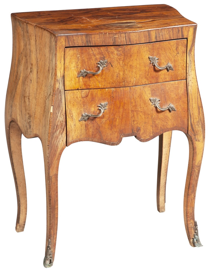 Italian Rococo Style Walnut Small Commode (1 of 7)