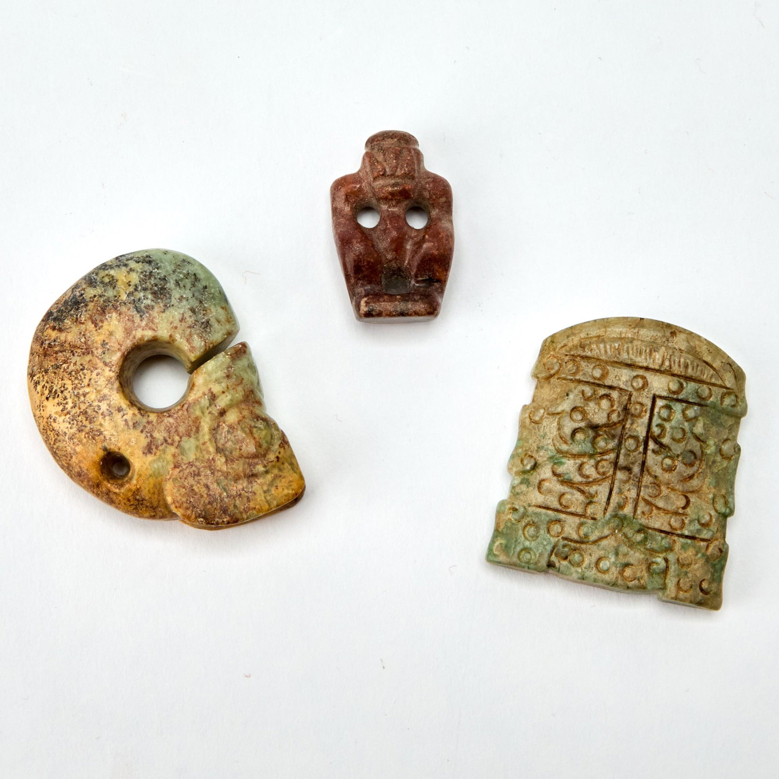 Three Chinese Archaistic Jade Carvings (1 of 4)
