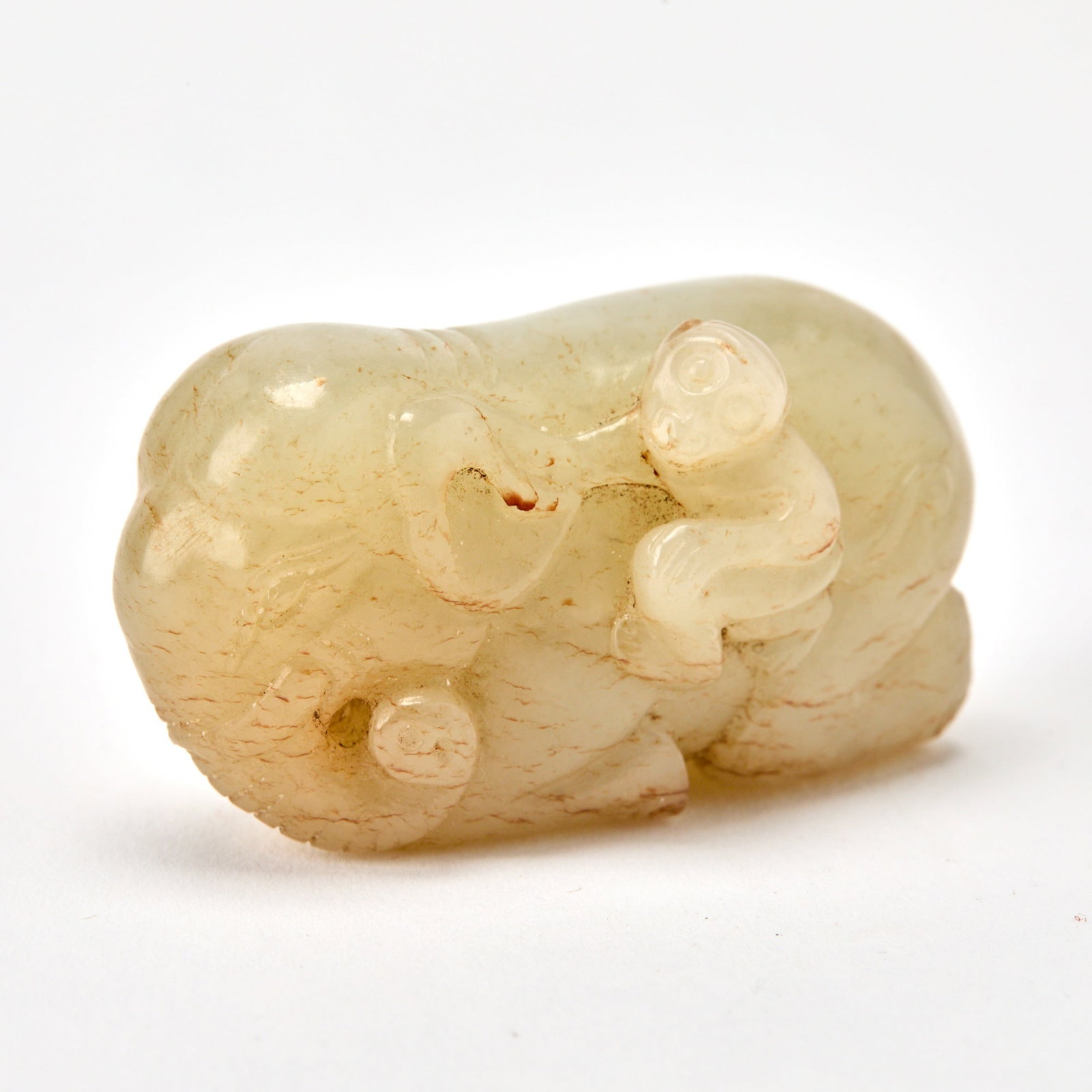 A Chinese Greyish Celadon Jade Figural Group Ming Dynasty (1 of 6)