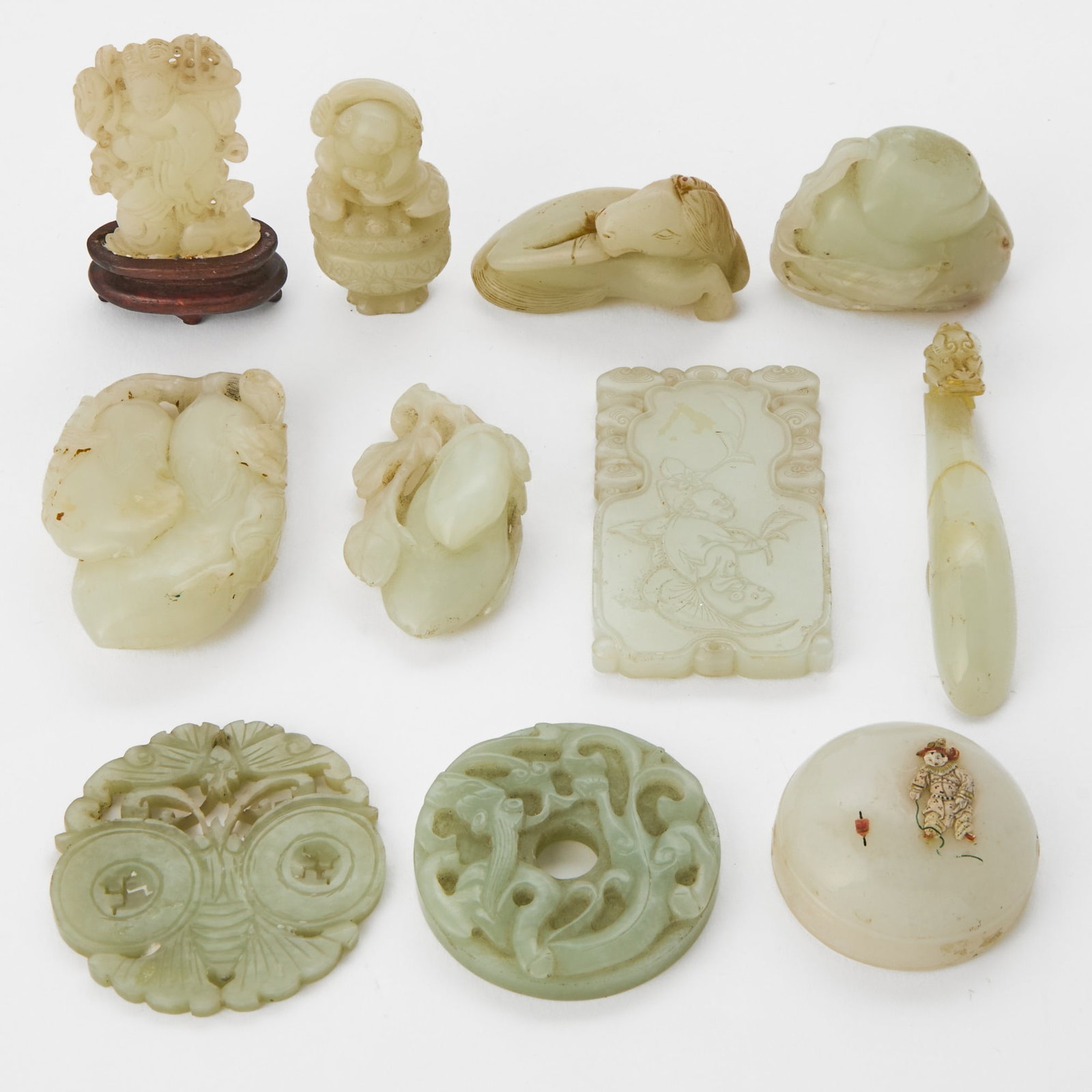 A Group of Chinese Carved Jade Articles Qing Dynasty (1 of 7)