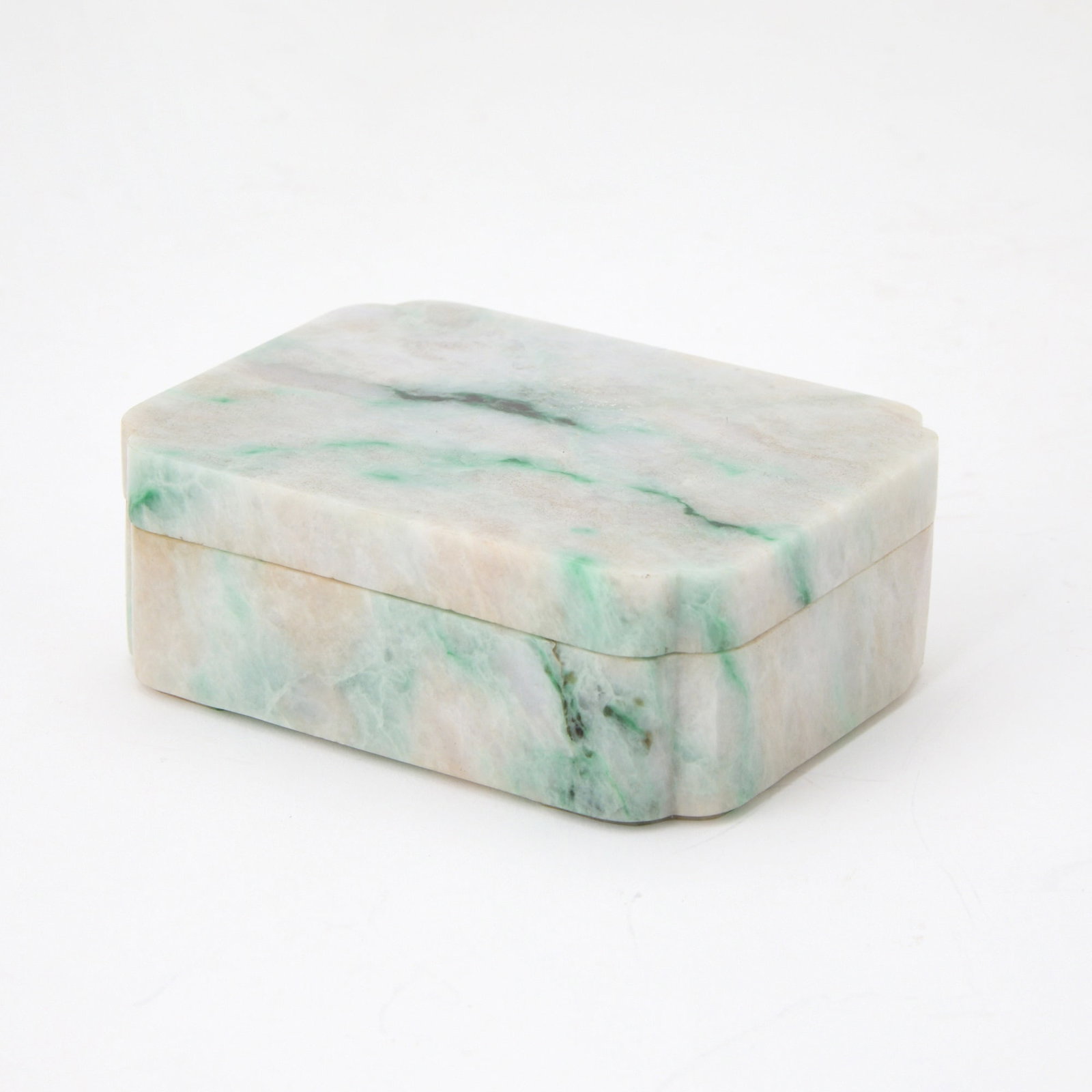A Chinese Silver-Mounted Jadeite Box 20th Century (1 of 4)