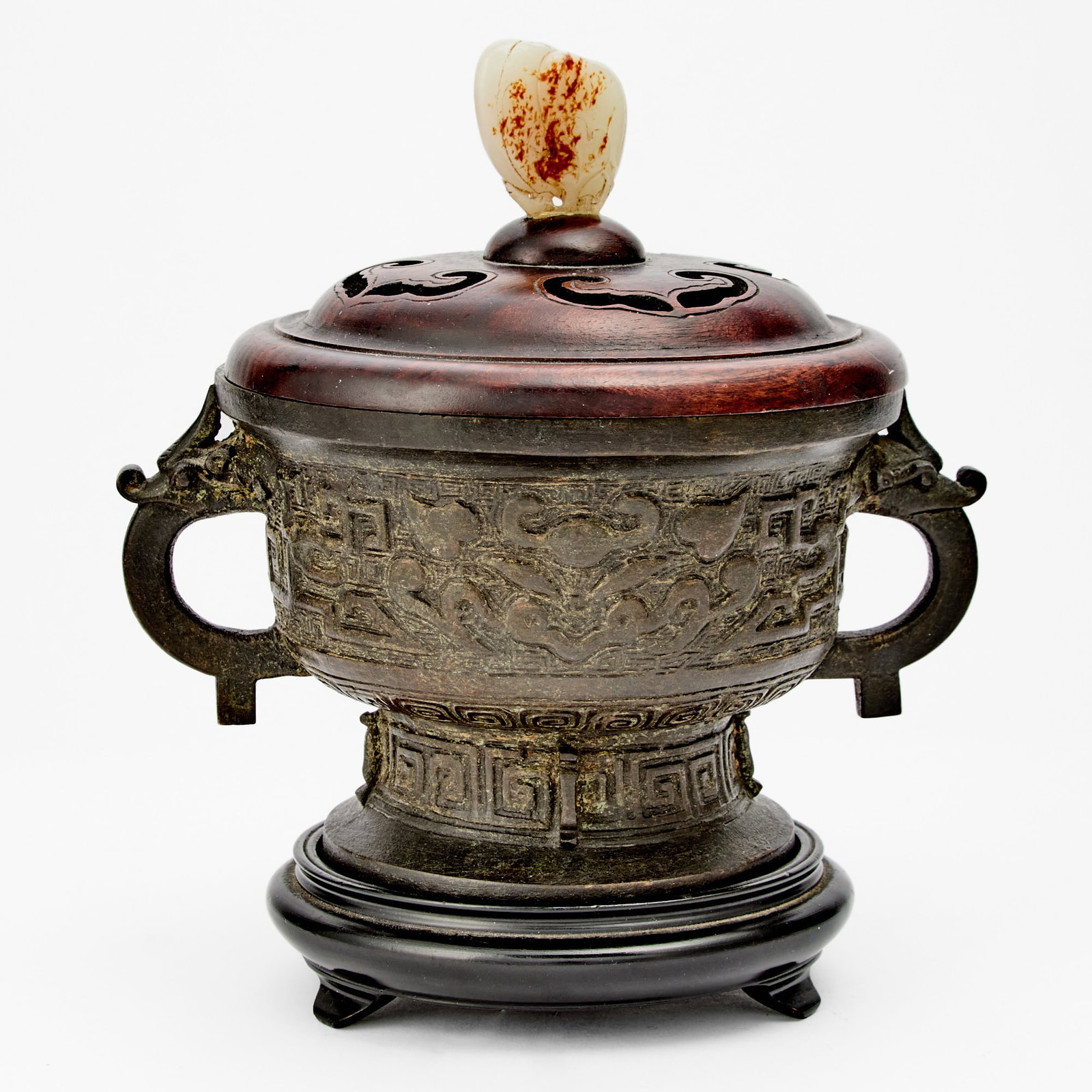 A Chinese Cast Bronze Censer, Gui Ming Dynasty (1 of 5)