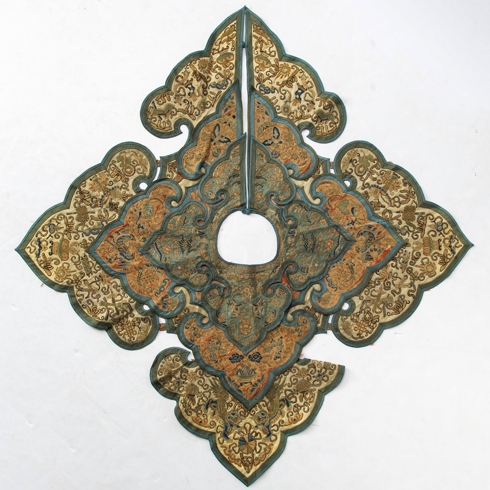 A Fine Chinese Embroidered Silk Collar 18th Century (1 of 6)